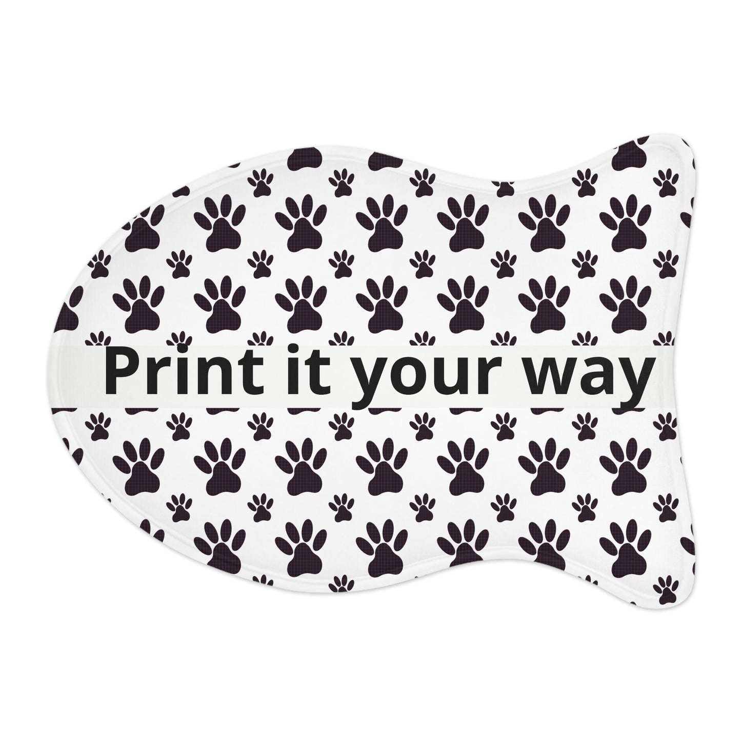 Paw Print Pet Feeding Mat — Customizable Non-Slip Placemat for Dogs & Cats