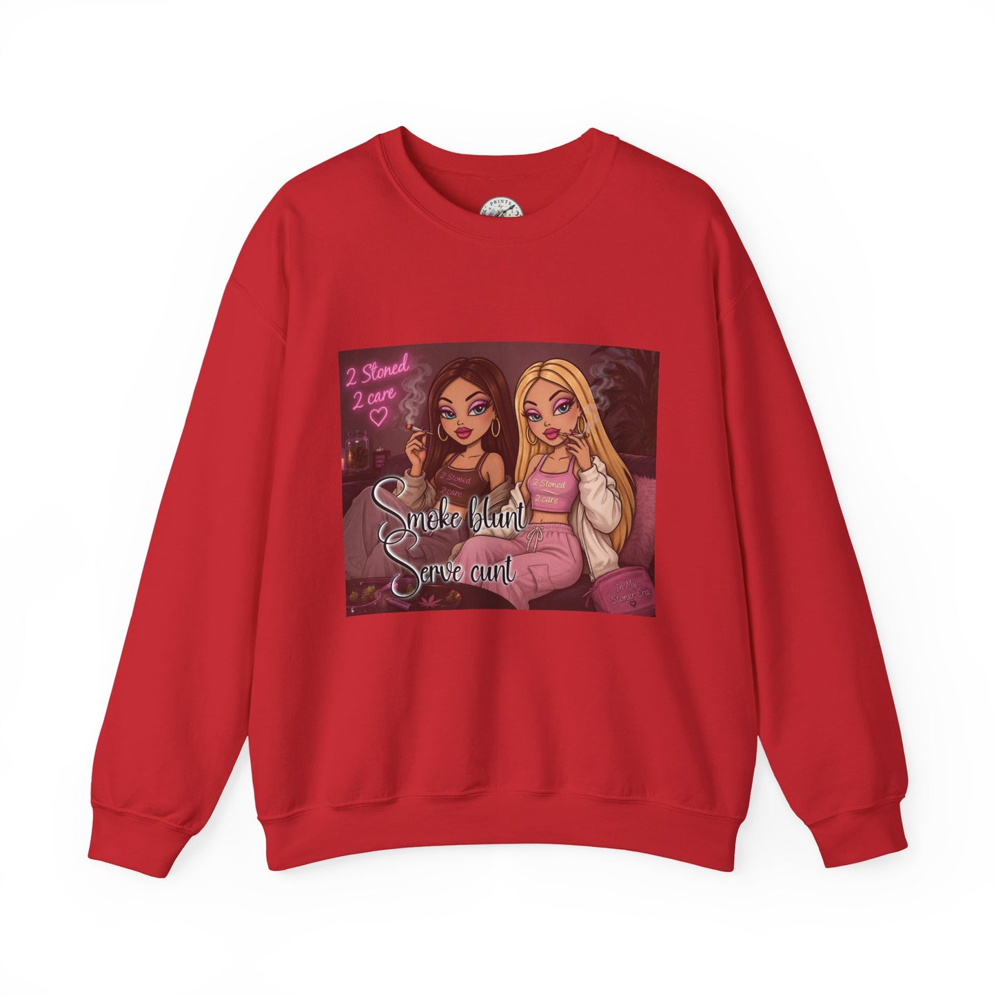 Smoke blunt serve cunt Unisex Heavy Blend™ Crewneck Sweatshirt