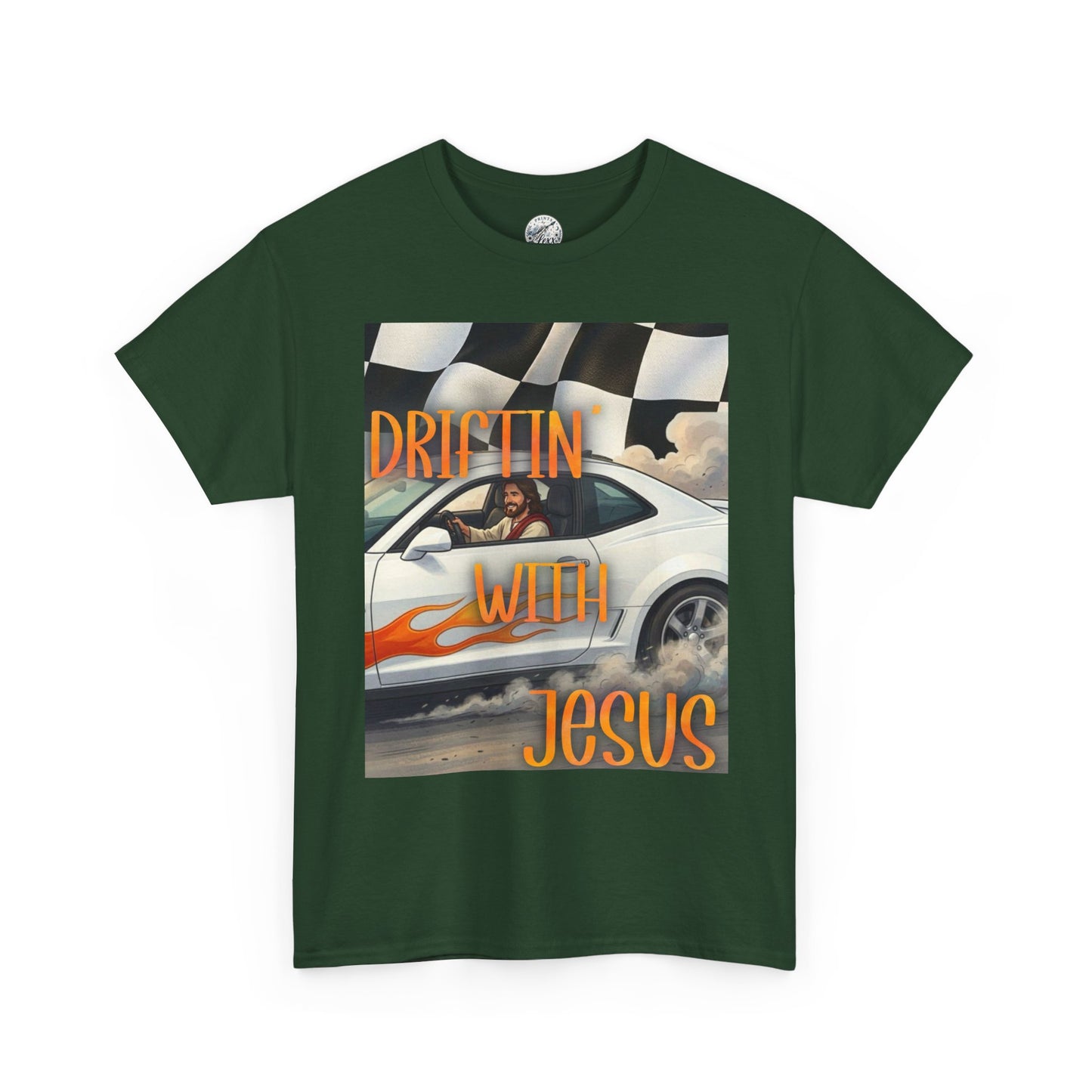 Driftin' with Jesus T-Shirt — Christian Racing Graphic Tee