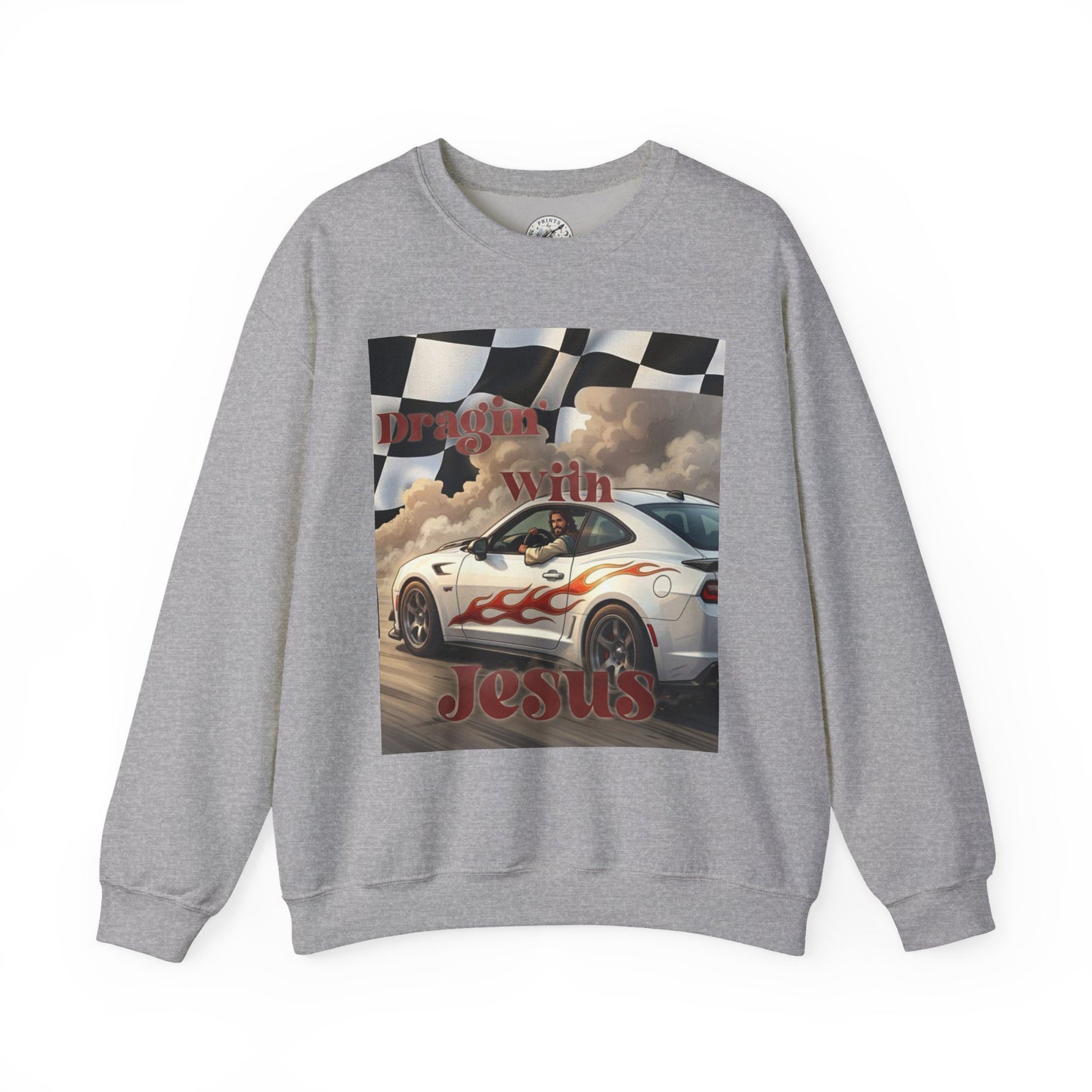 Dragin with Jesus Unisex Heavy Blend™ Crewneck Sweatshirt