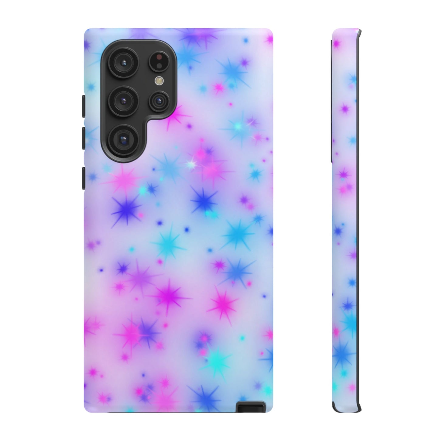 Galaxy Sparkle Tough Phone Case - Pastel Starburst Protective Cover