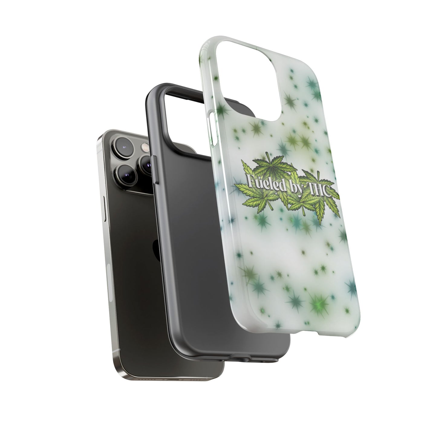 Phone Case — “Fueled by THC” Green Leaf Design