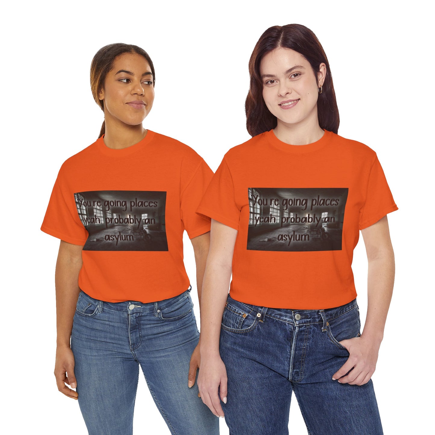 Dark Asylum Photo Tee — "You're Going Places, Yeah Probably the Asylum"