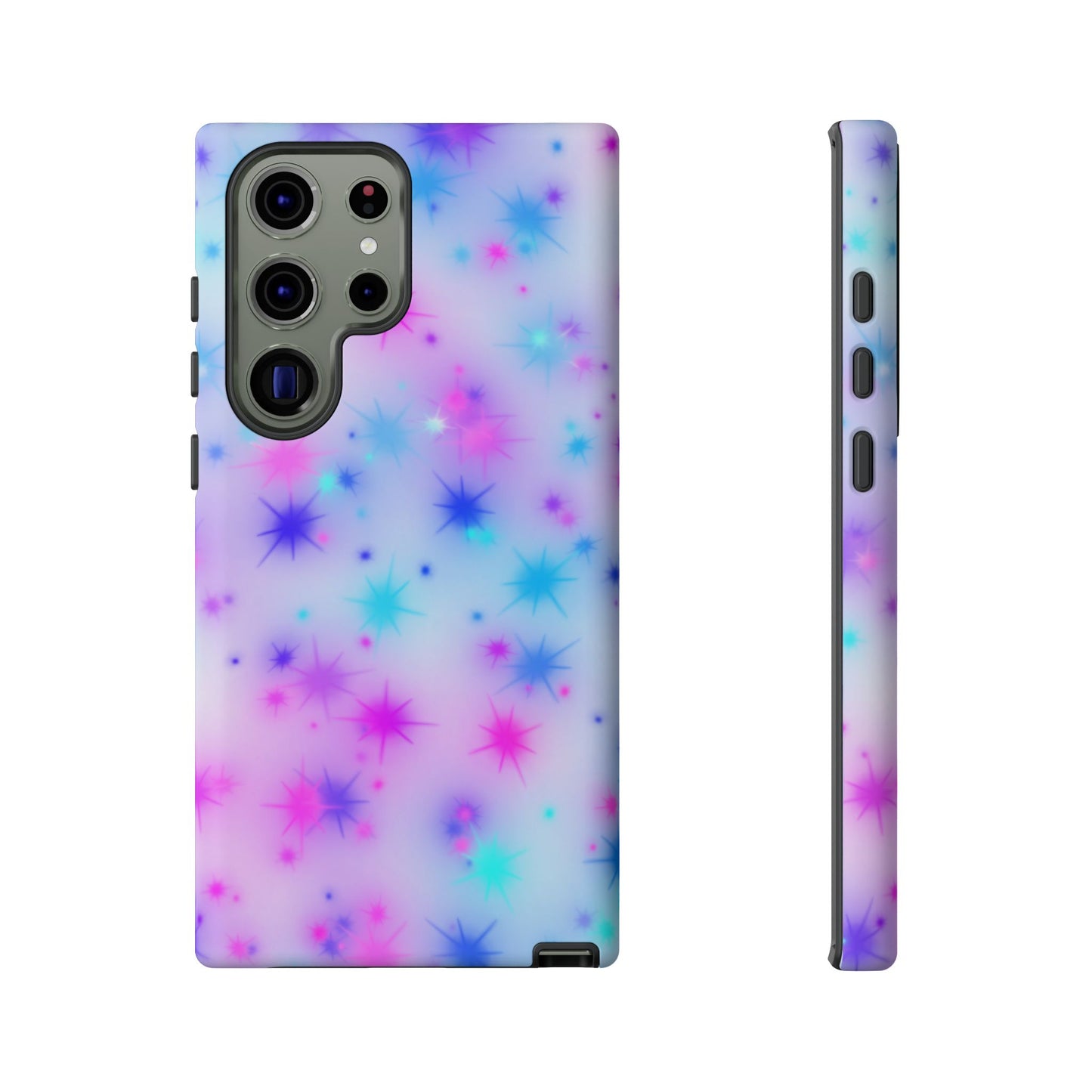 Galaxy Sparkle Tough Phone Case - Pastel Starburst Protective Cover