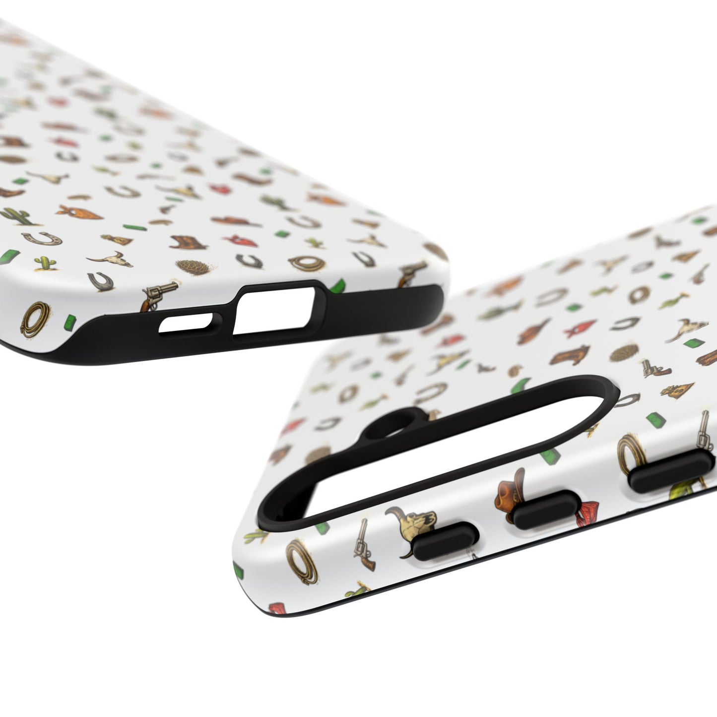 Western Pattern Phone Case — Cowboy Boots, Hats, Horseshoes & Cactus Tough Case