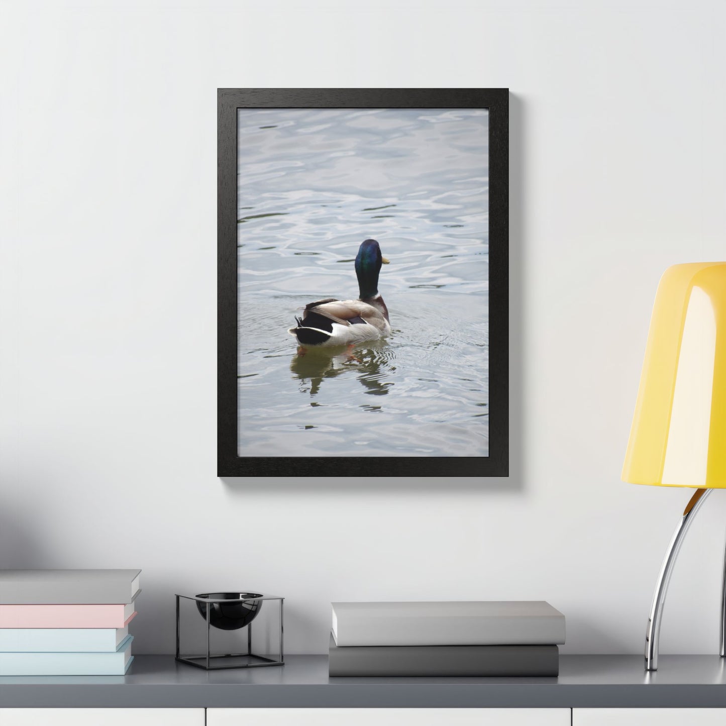 Mallard Duck Framed Poster – Serene Waterfowl Photography Wall Art