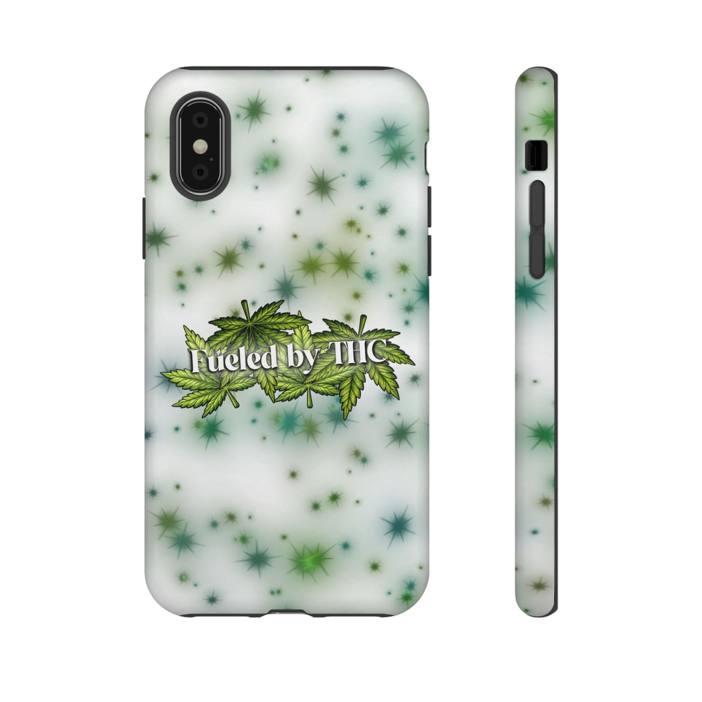 Phone Case — “Fueled by THC” Green Leaf Design