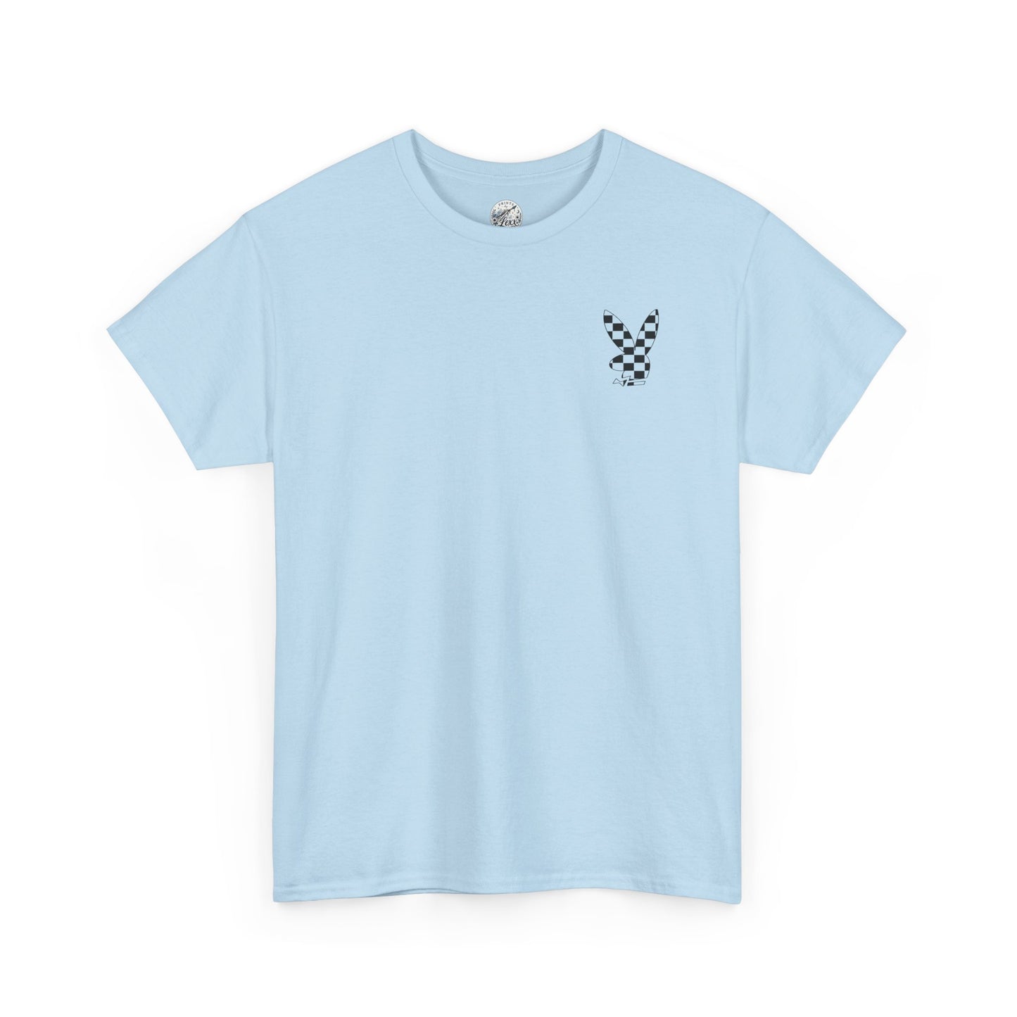 Checkerboard Bunny Tee — Retro Skate-Inspired Graphic T-Shirt
