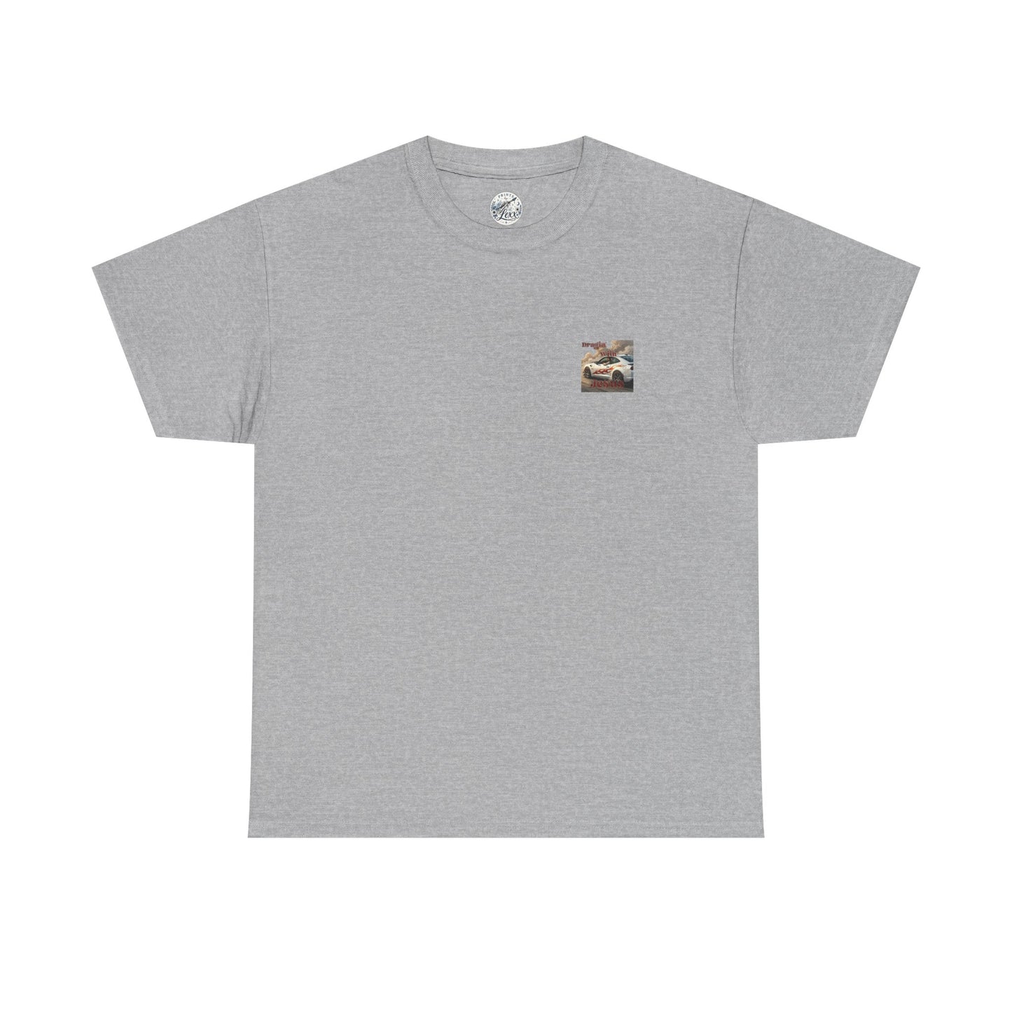 T-Shirt — "Dragin' With Jesus" Retro Racing Graphic Tee