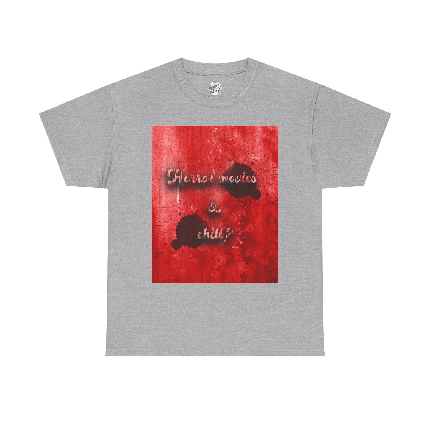 Graphic Tee – 'Horror movies & chill’ Ink Splash Design