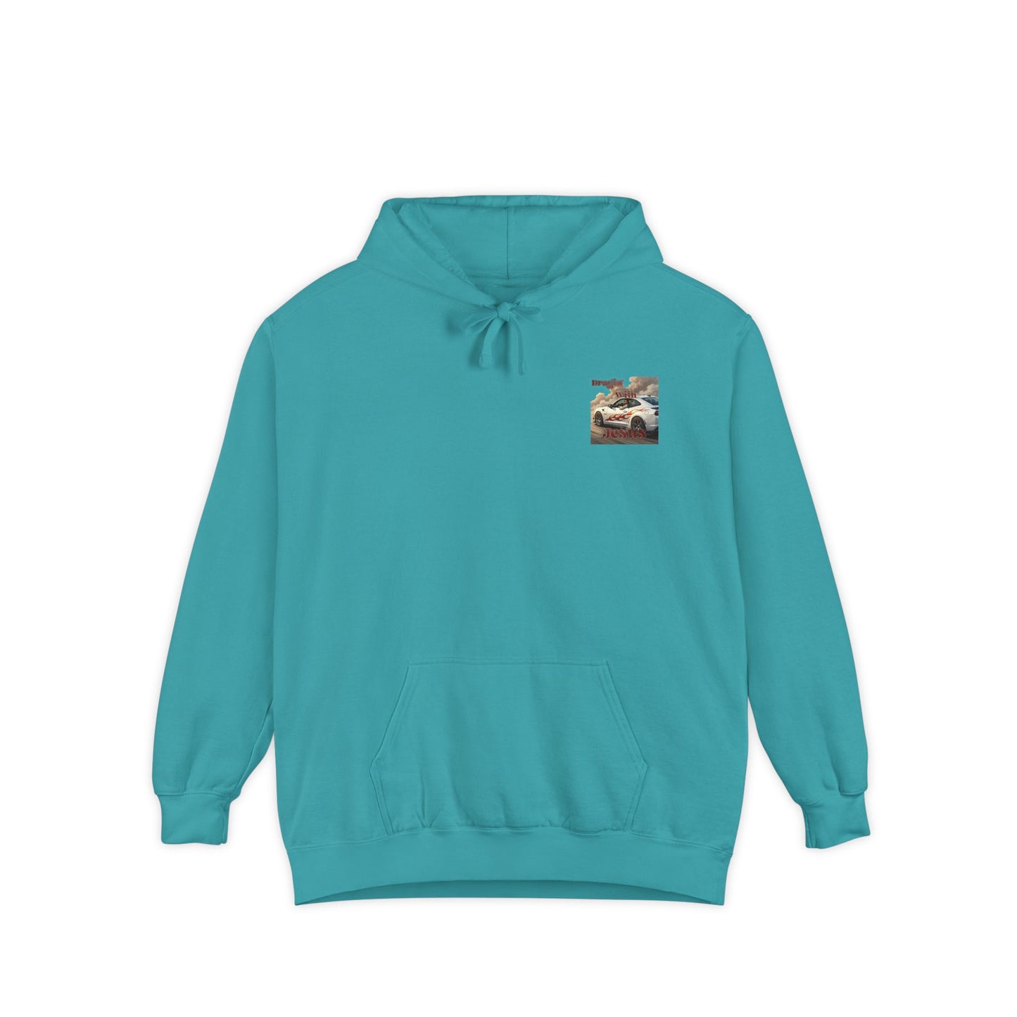 Dragin with Jesus Hoodie — Small Chest Print