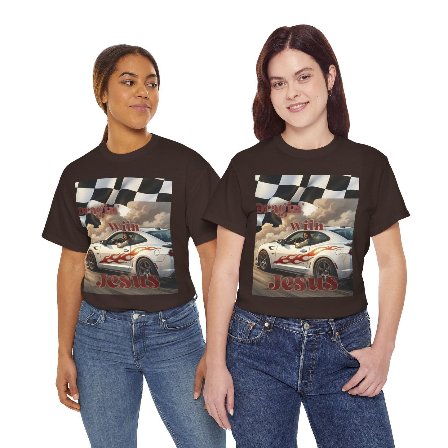 Racing With Jesus T-Shirt — Faith & Speed Graphic Tee