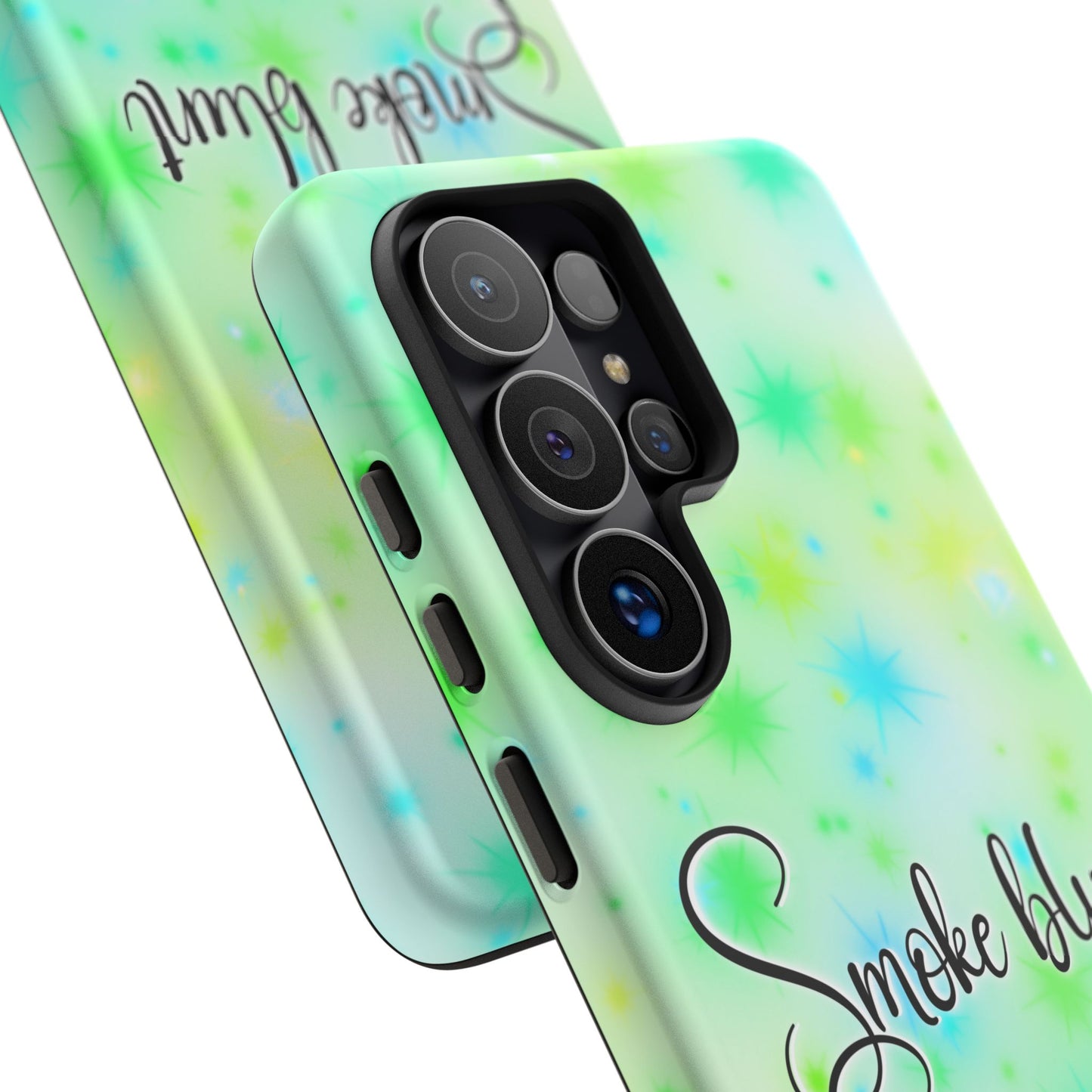 Phone Case — "Smoke blunt Serve cunt" Green Starburst Protective Case