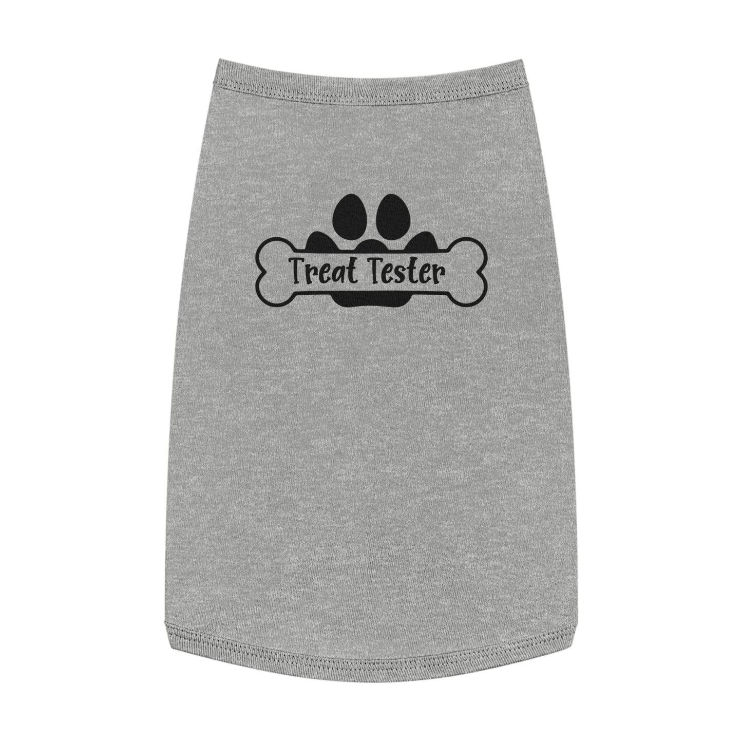 Pet Tank Top - "Treat Tester" Paw Print Bone Dog Shirt