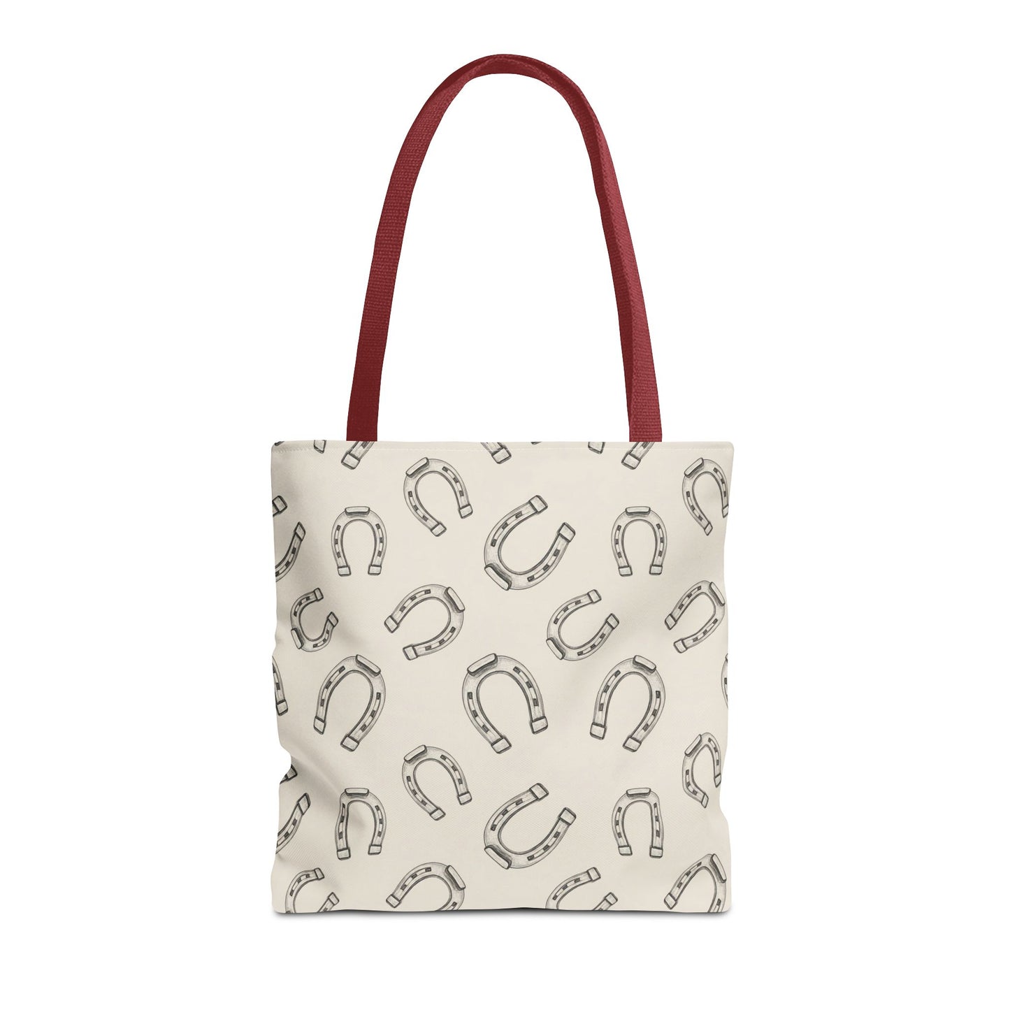 Horseshoe Pattern Tote Bag – Lucky Neutral Printed Canvas Tote