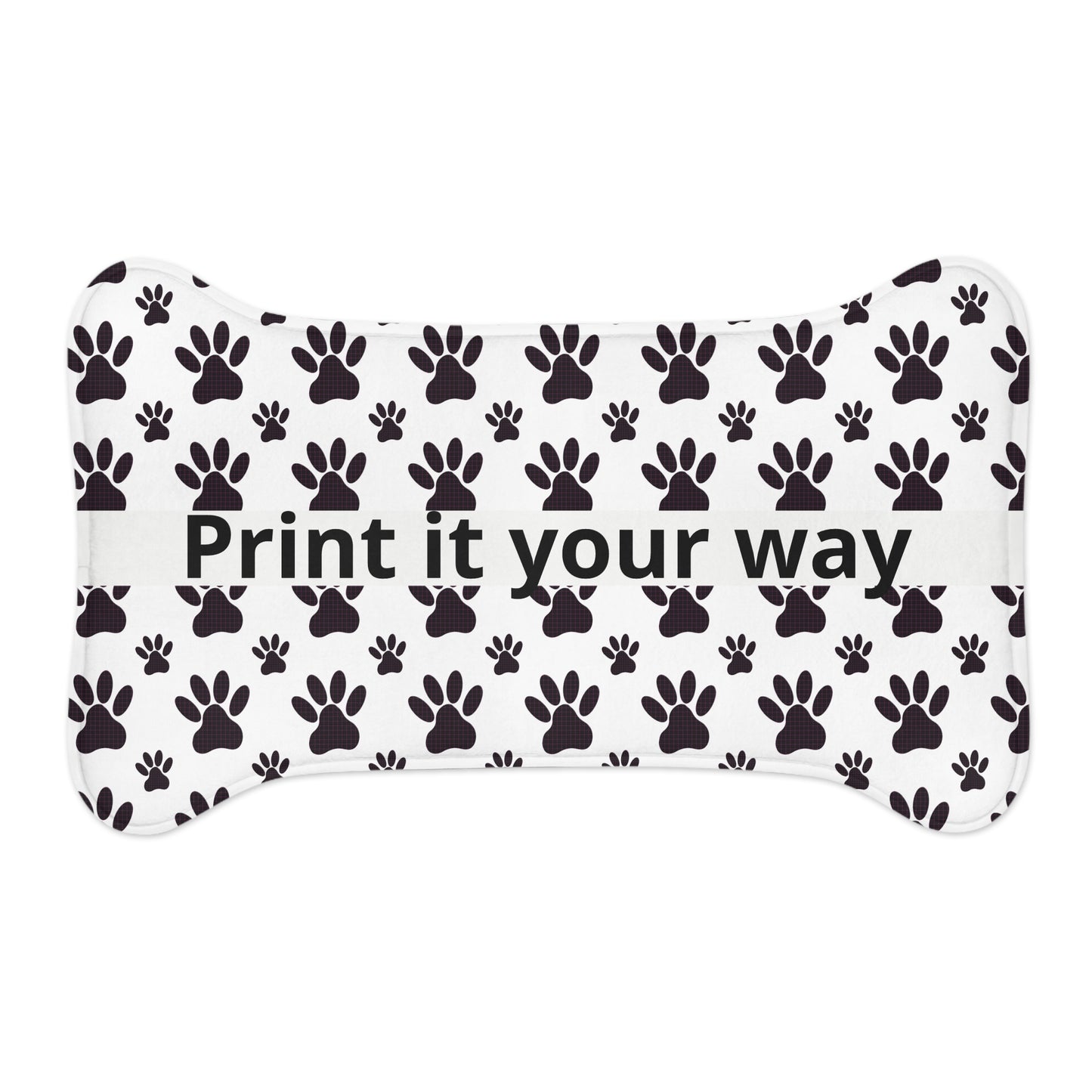 Paw Print Pet Feeding Mat — Customizable Non-Slip Placemat for Dogs & Cats