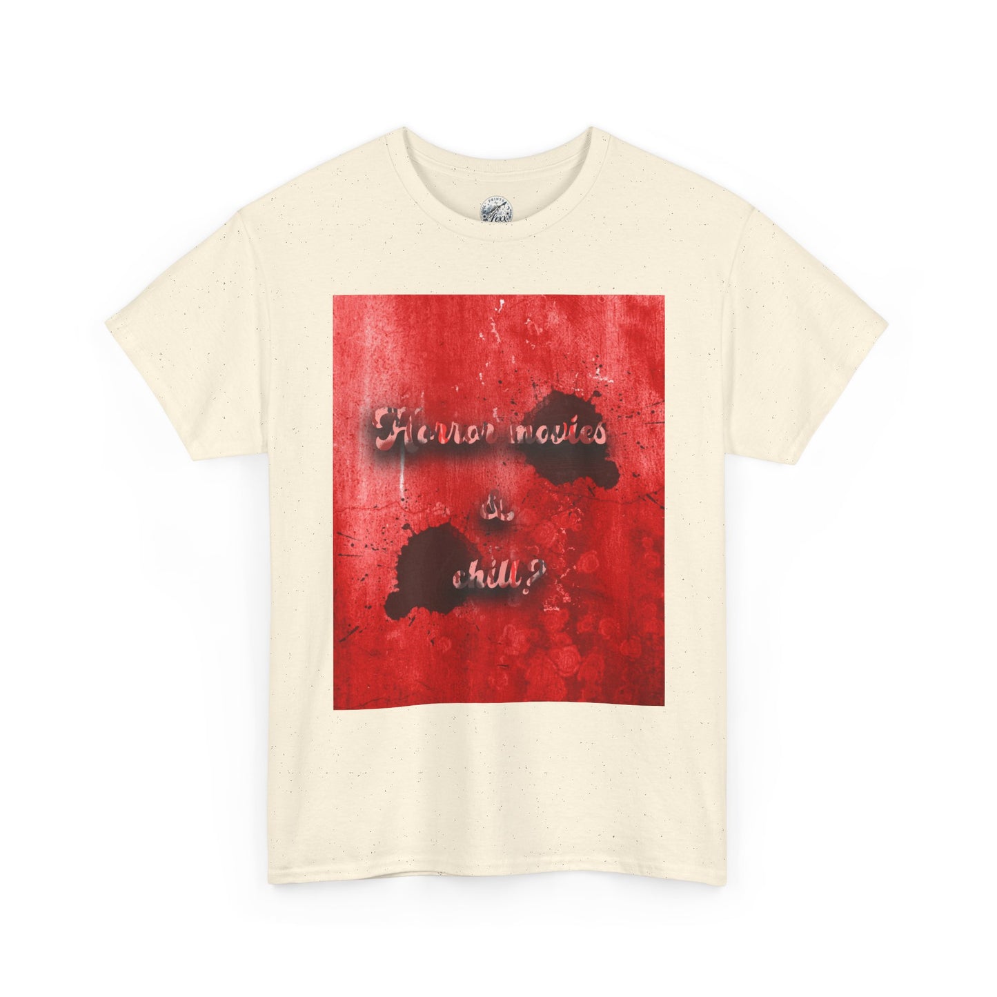 Graphic Tee – 'Horror movies & chill’ Ink Splash Design