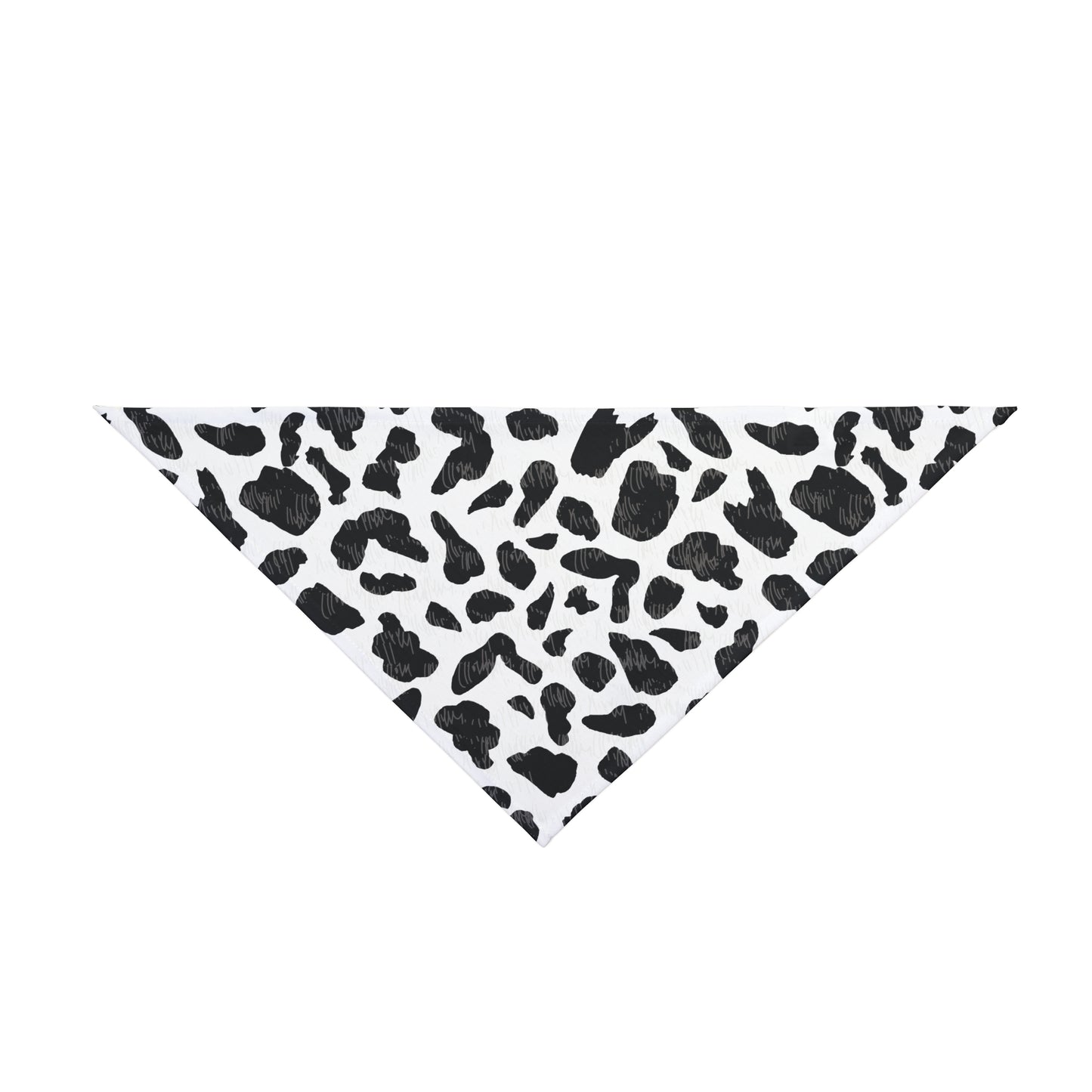 Cow Print Pet Bandana — Black & White Triangle Dog Bandana