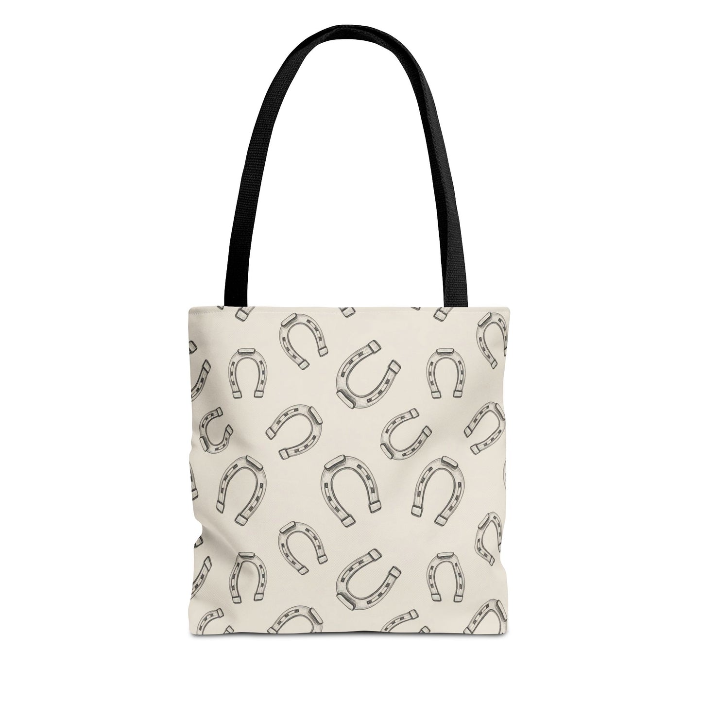 Horseshoe Pattern Tote Bag – Lucky Neutral Printed Canvas Tote