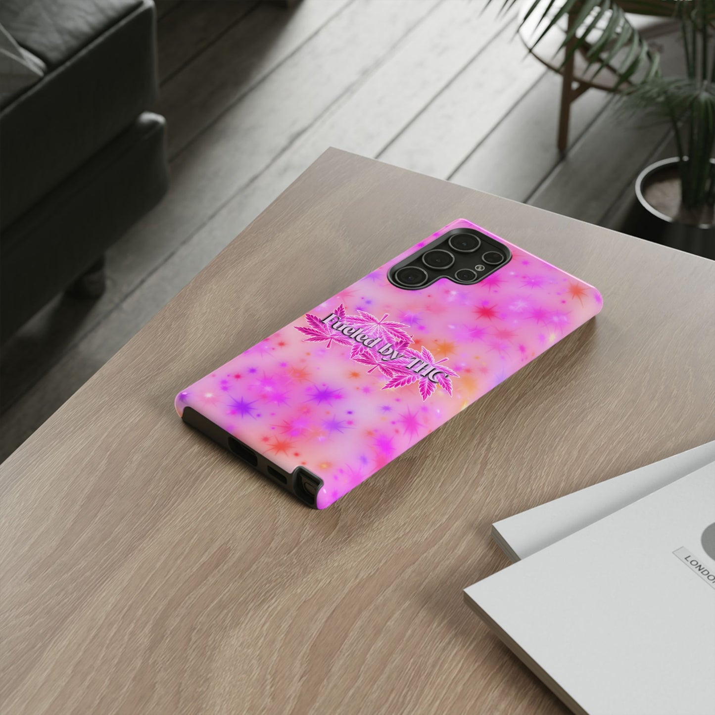 Tough Case — "Fueled by THC" Pink Tie-Dye Phone Cover