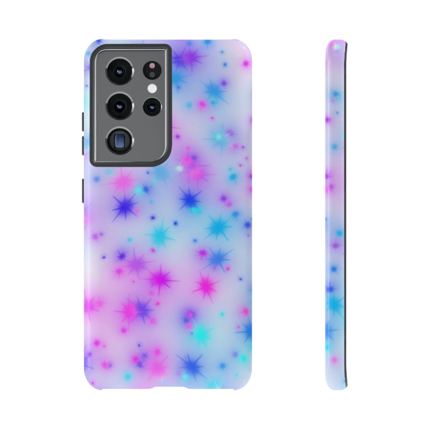 Galaxy Sparkle Tough Phone Case - Pastel Starburst Protective Cover
