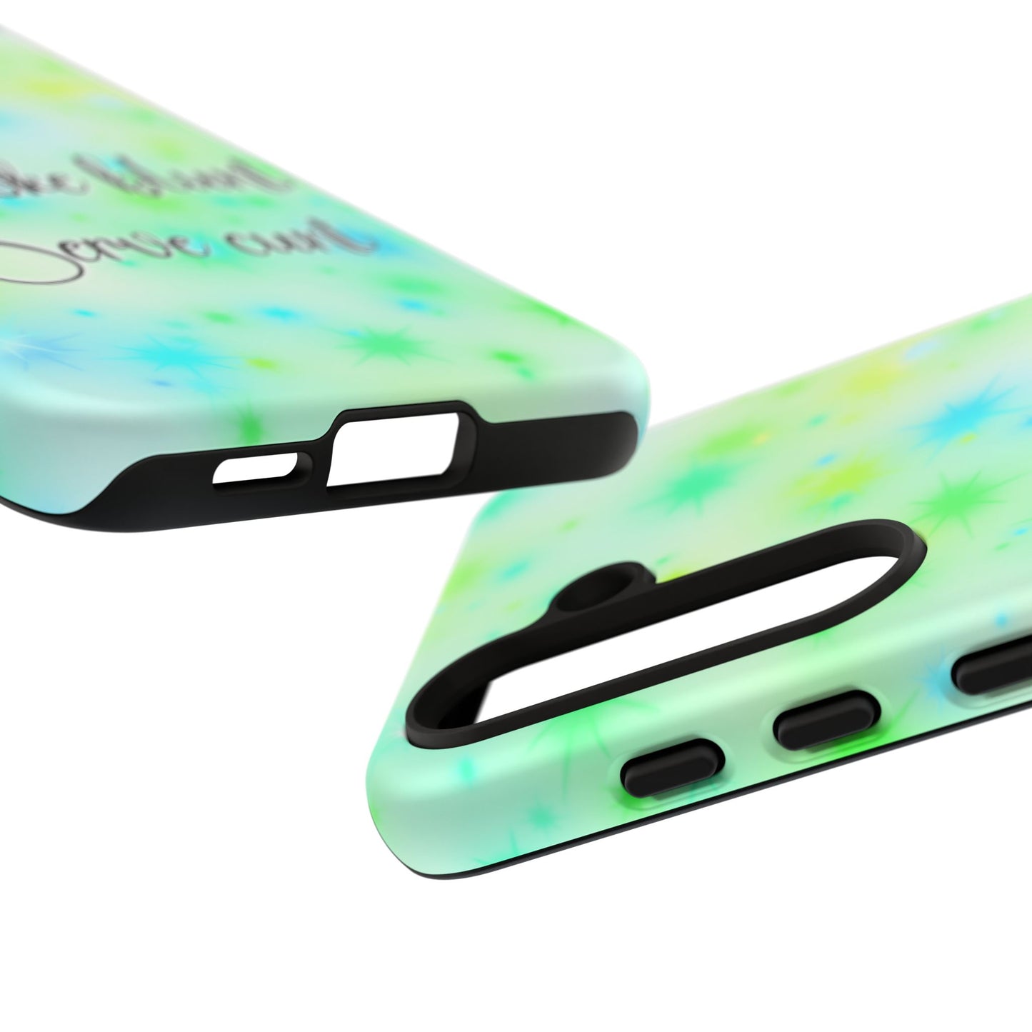 Phone Case — "Smoke blunt Serve cunt" Green Starburst Protective Case
