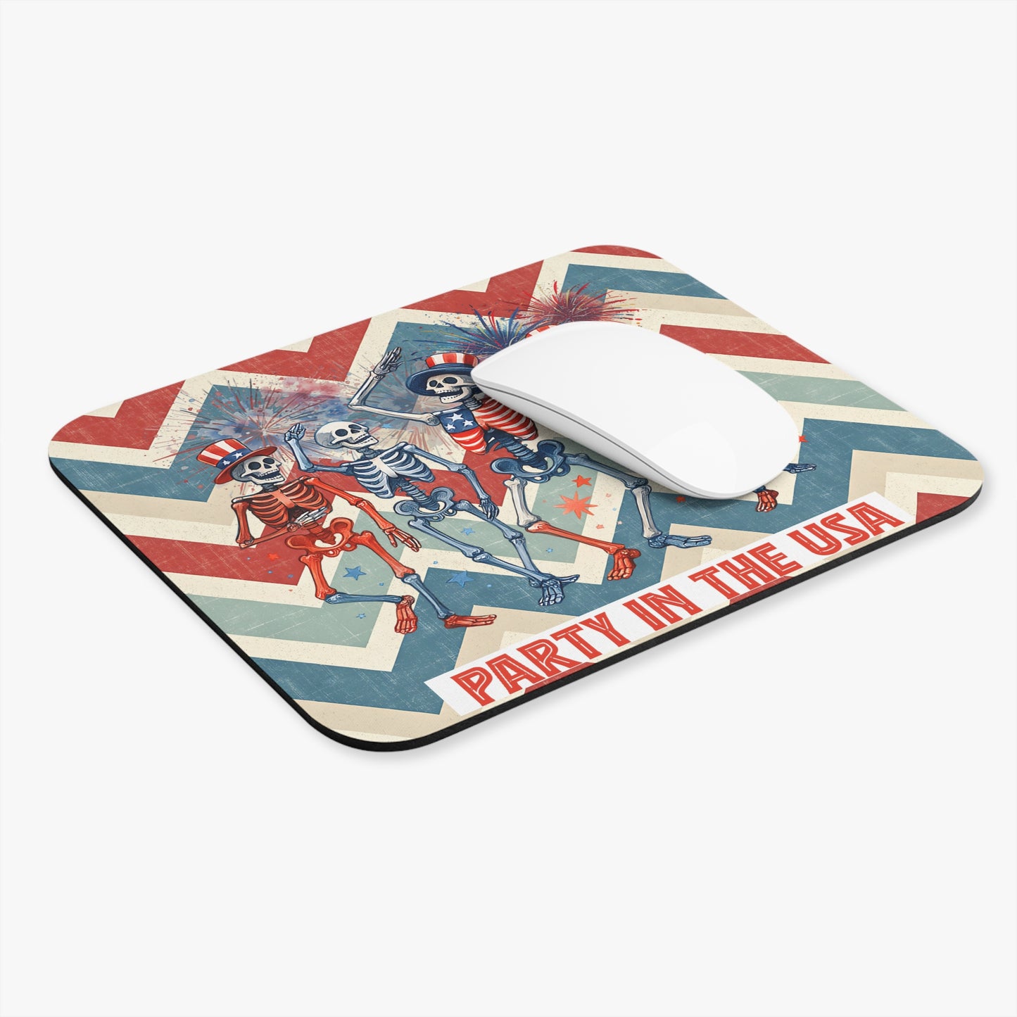 Patriotic Skeletons "Party in the USA" Mouse Pad