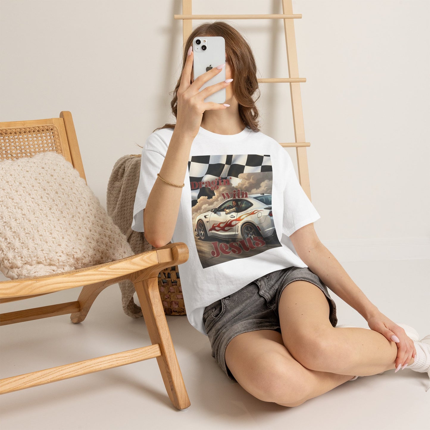 Racing With Jesus T-Shirt — Faith & Speed Graphic Tee