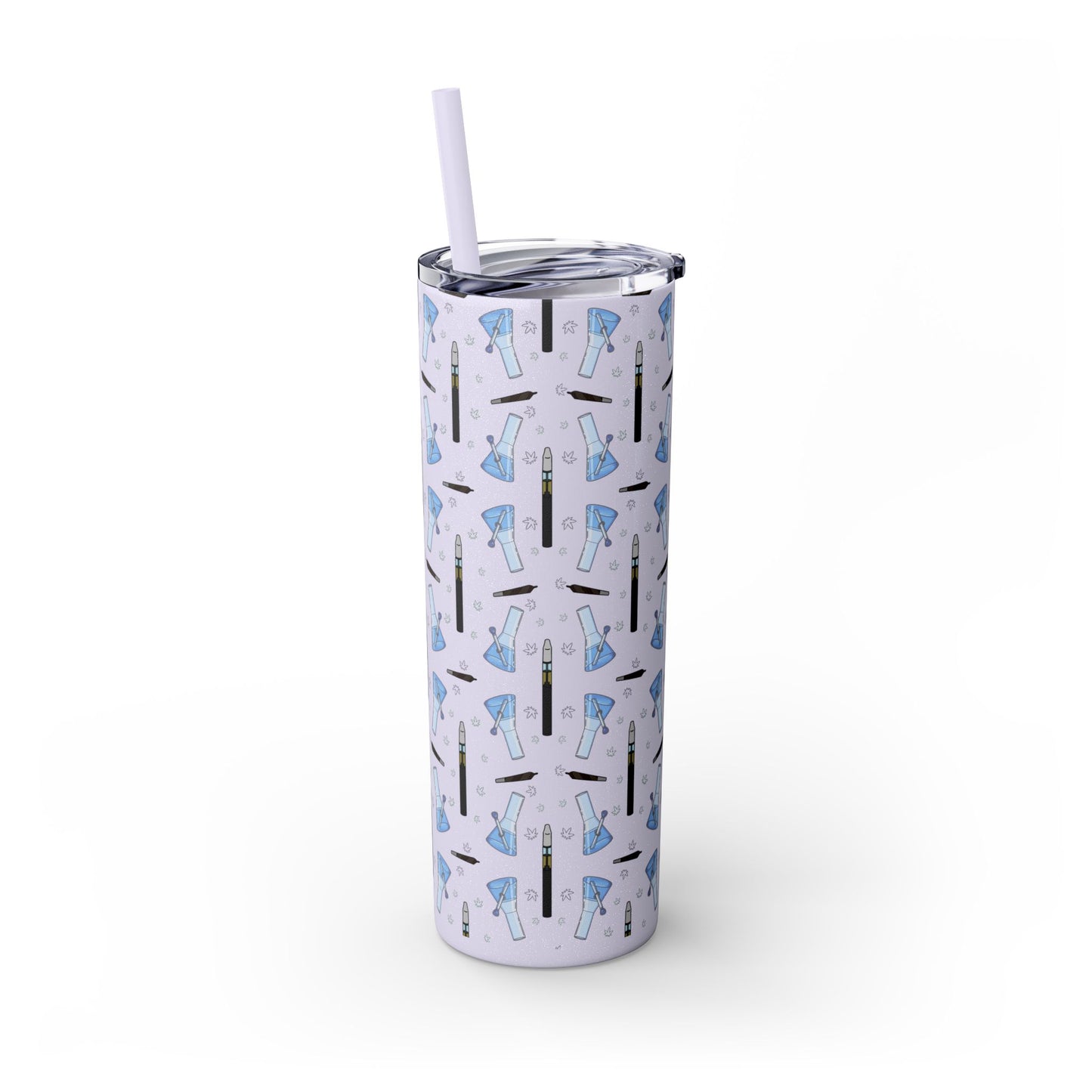 20oz Skinny Tumbler – Bongs & Penjamin Pattern | Travel Straw Cup for Stylists