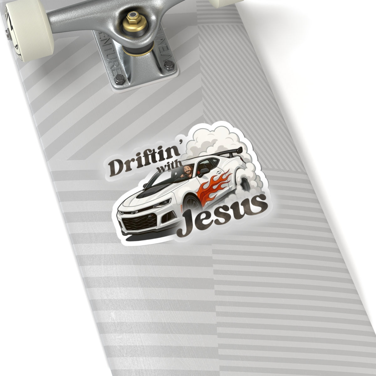 Driftin' with Jesus Sticker — Car Drift Racing Faith Vinyl Sticker
