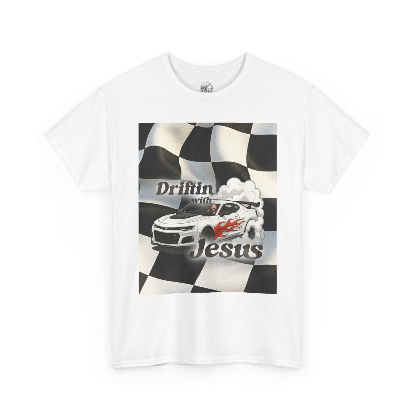 Driftin' with Jesus Tee — Christian Racing Graphic T-Shirt