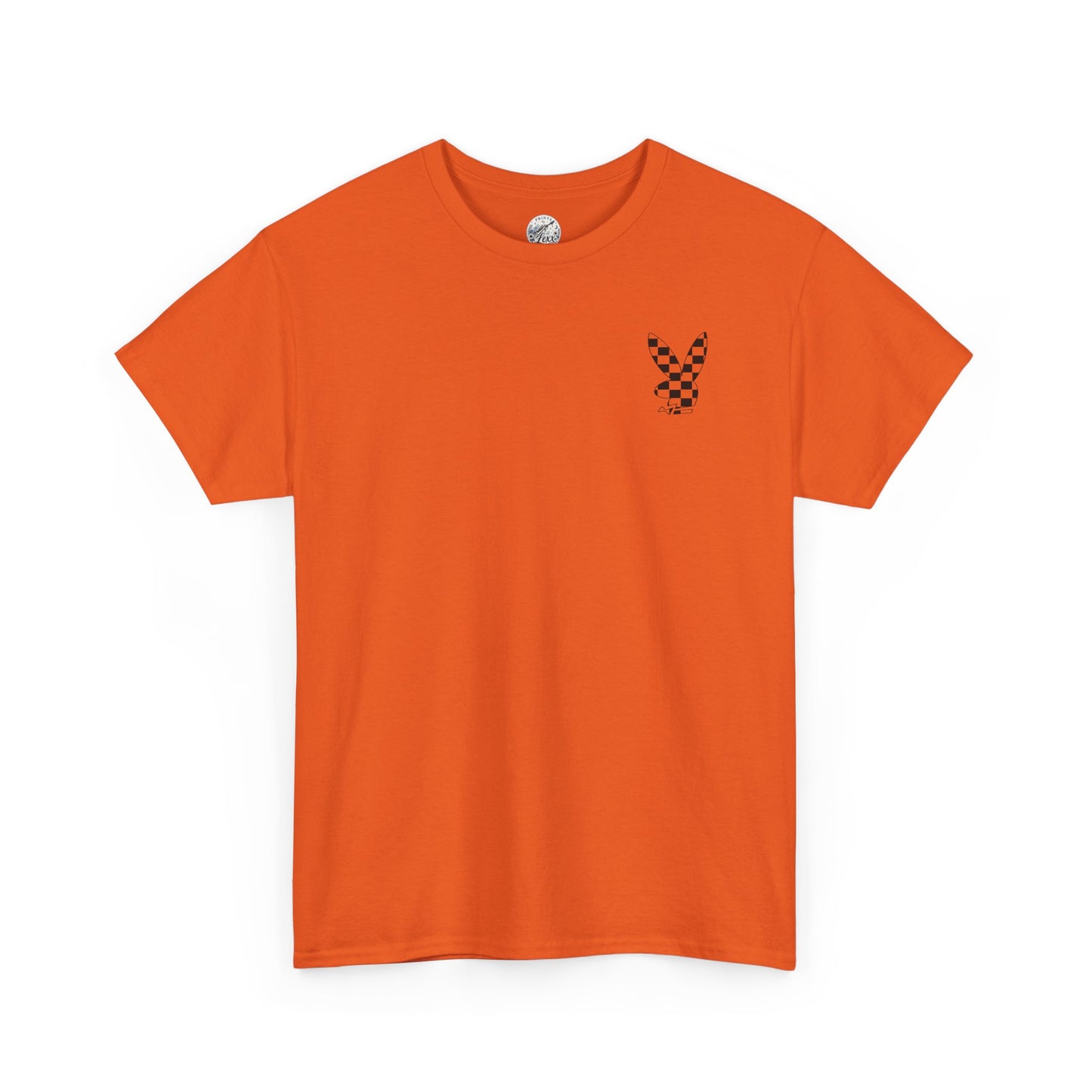 Checkerboard Bunny Tee — Retro Skate-Inspired Graphic T-Shirt