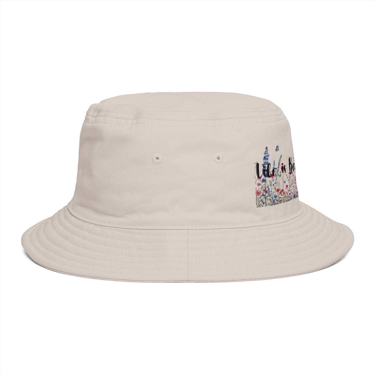 Bucket Hat — "Life's Better in Bloom" Floral Sun Hat