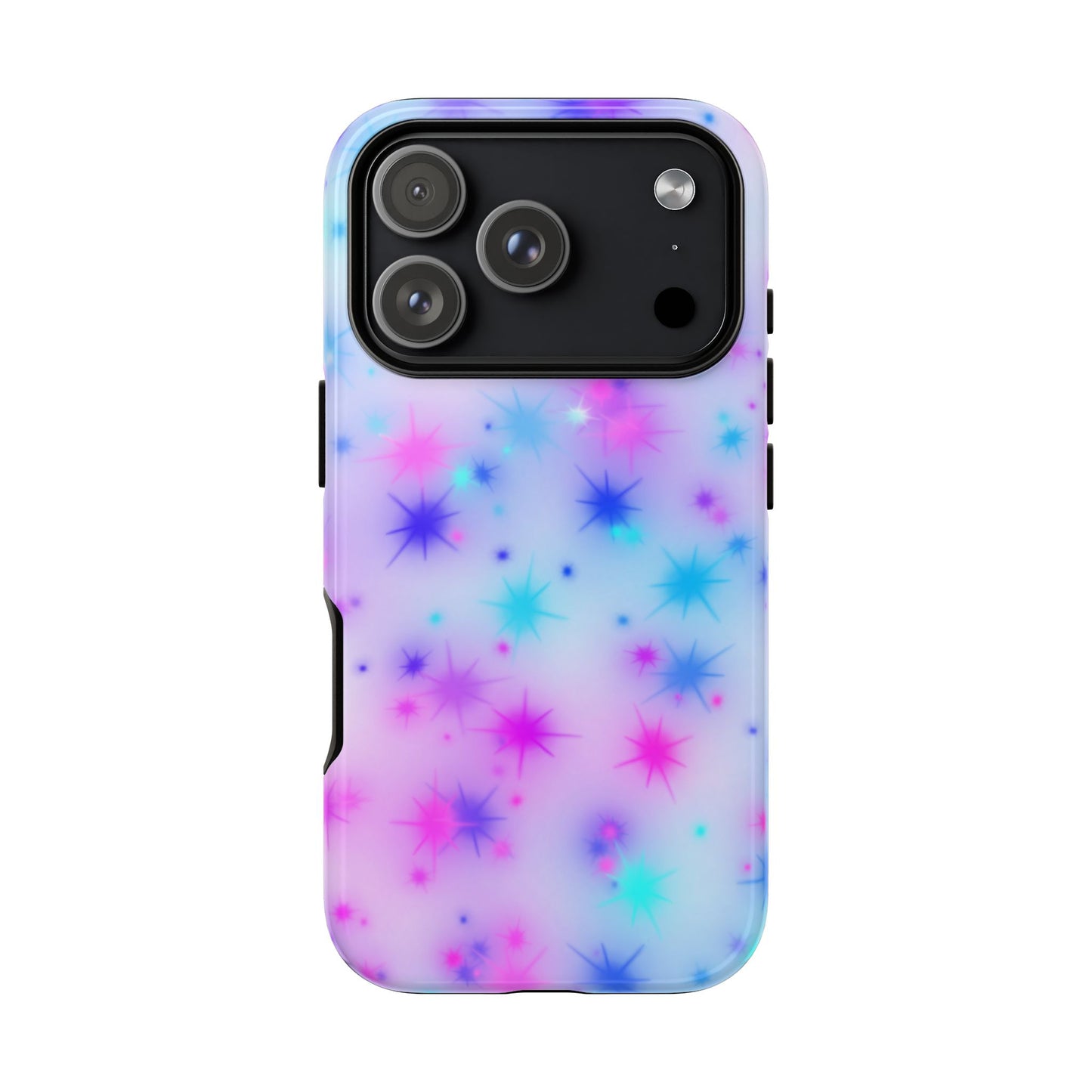 Galaxy Starburst Tough Phone Case — Pastel Pink & Blue Sparkle Protective Cover