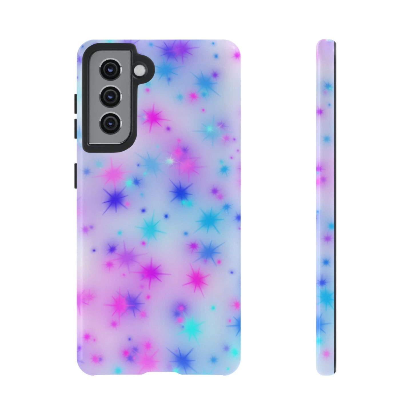 Galaxy Sparkle Tough Phone Case - Pastel Starburst Protective Cover