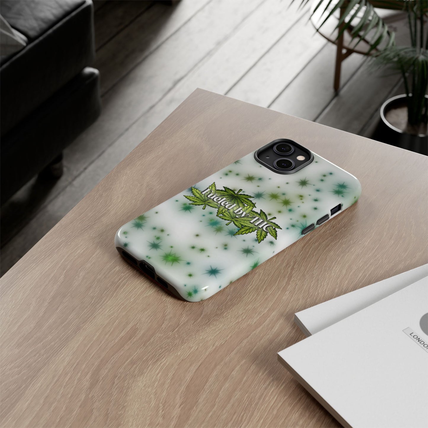 Phone Case — “Fueled by THC” Green Leaf Design