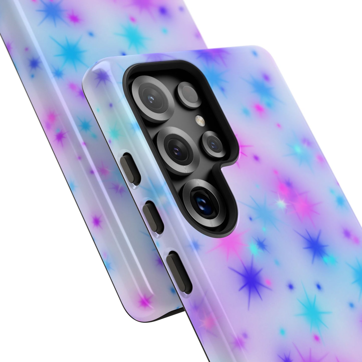 Galaxy Sparkle Tough Phone Case - Pastel Starburst Protective Cover