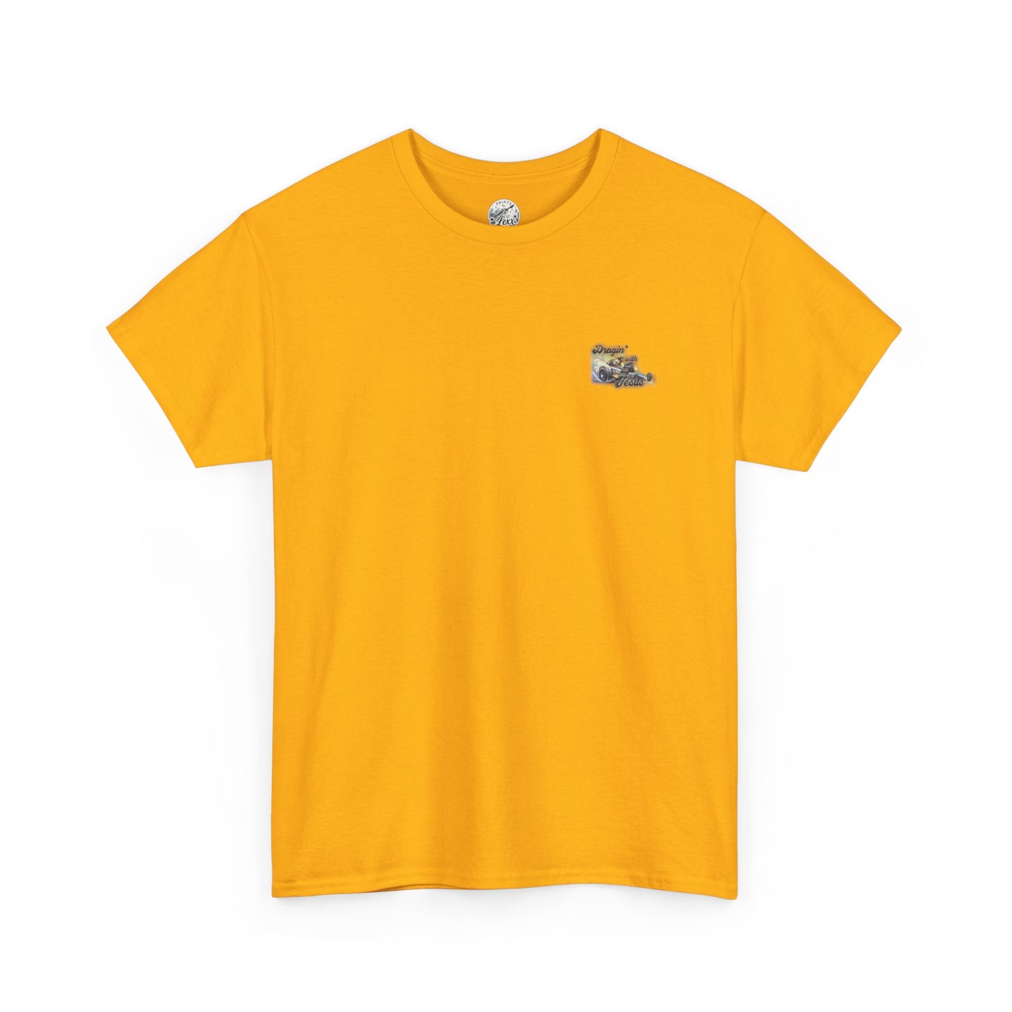 T-Shirt — "Dragin' With Jesus" Classic Car Faith Tee
