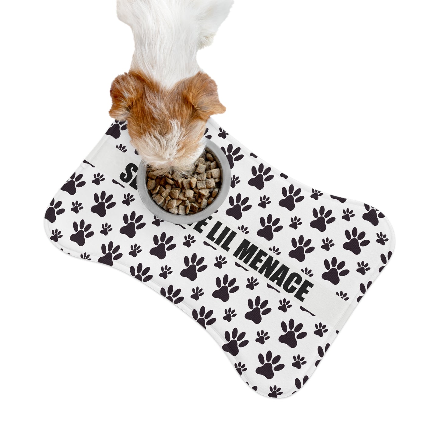 Sensitive Lil Menace Pet Feeding Mat — Paw Print Non-Slip Dog & Cat Placemat