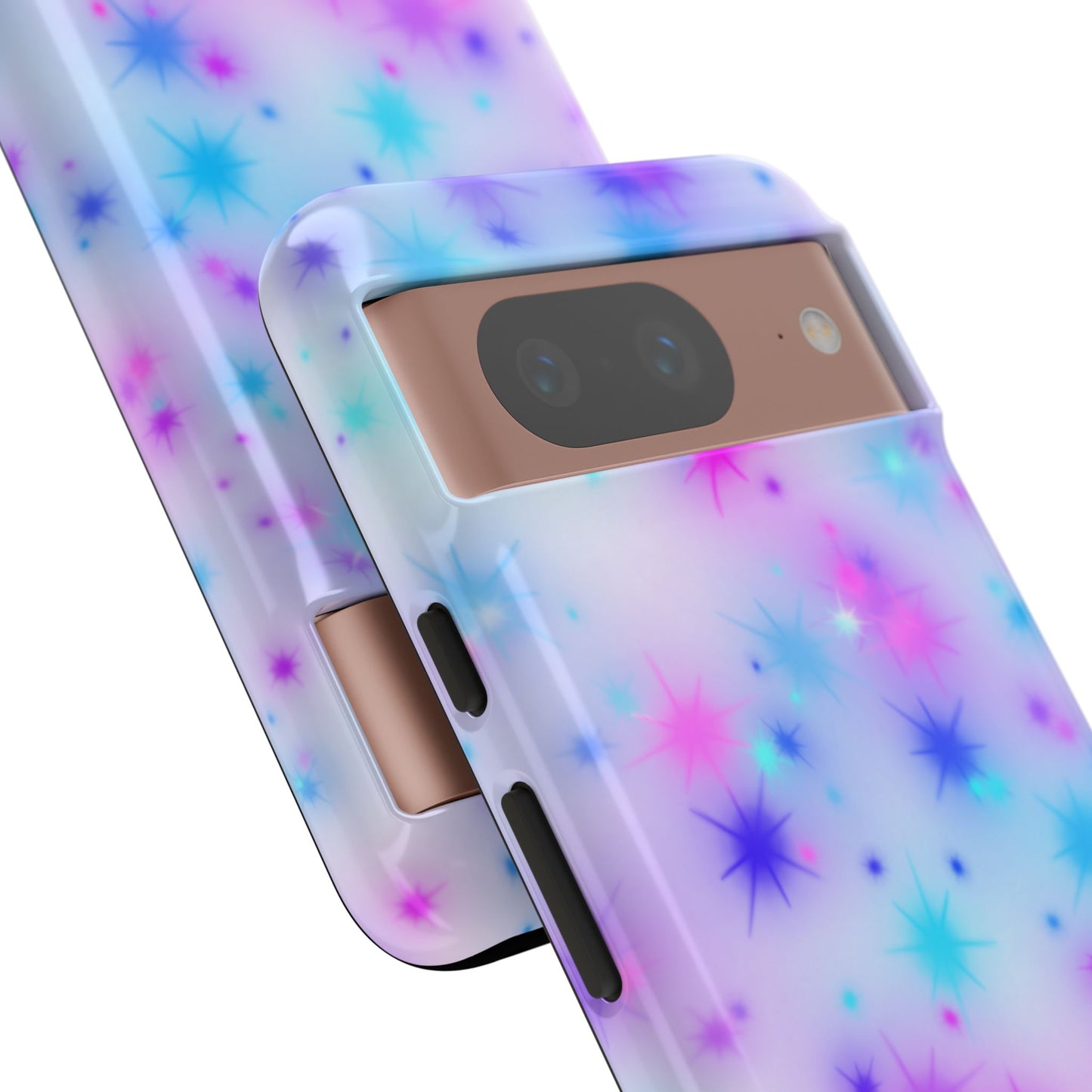 Galaxy Sparkle Tough Phone Case - Pastel Starburst Protective Cover