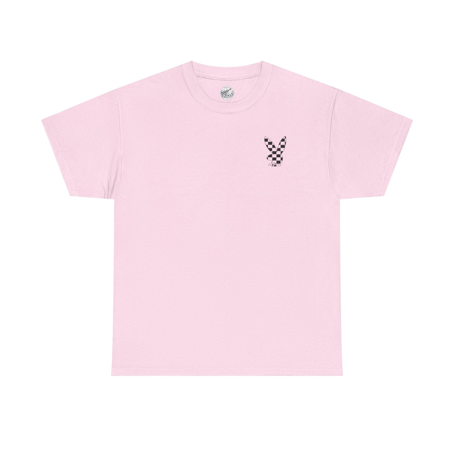 Checkerboard Bunny Tee — Retro Skate-Inspired Graphic T-Shirt
