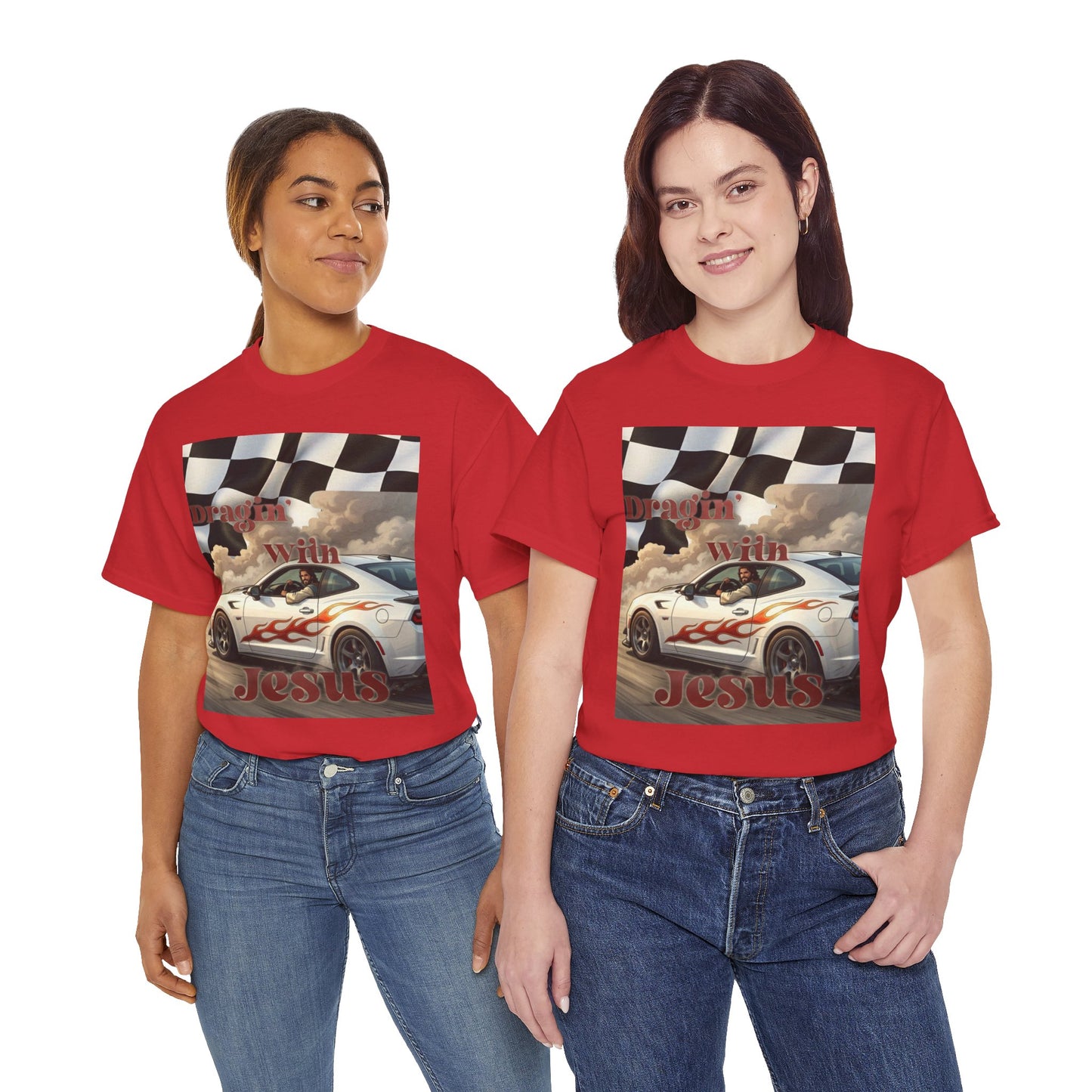 Racing With Jesus T-Shirt — Faith & Speed Graphic Tee