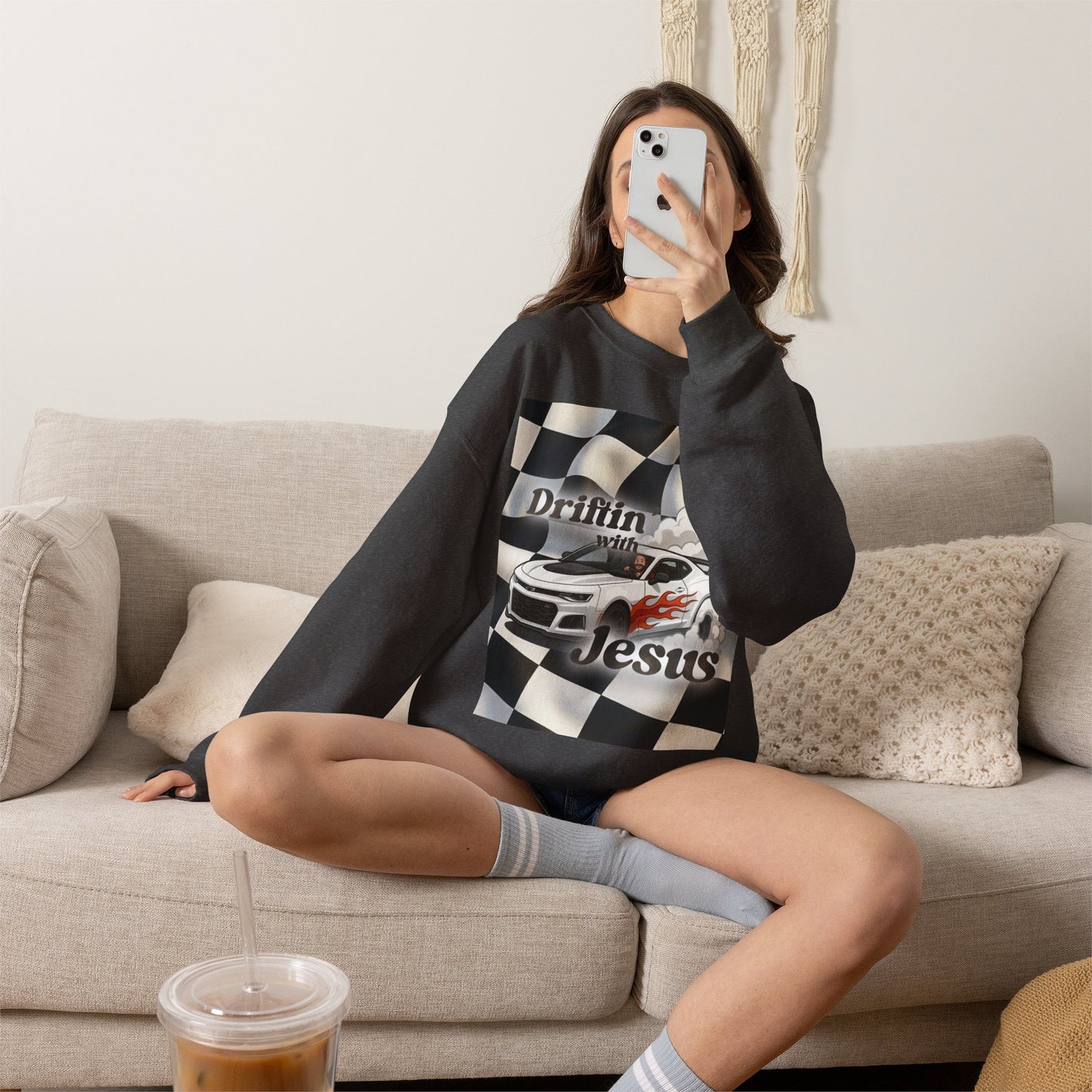 Drifting with Jesus Unisex Heavy Blend™ Crewneck Sweatshirt