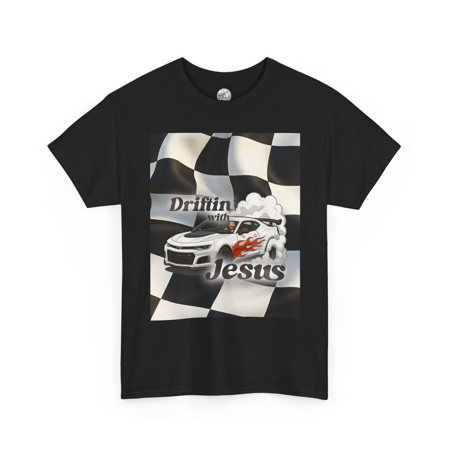 Driftin' with Jesus Tee — Christian Racing Graphic T-Shirt