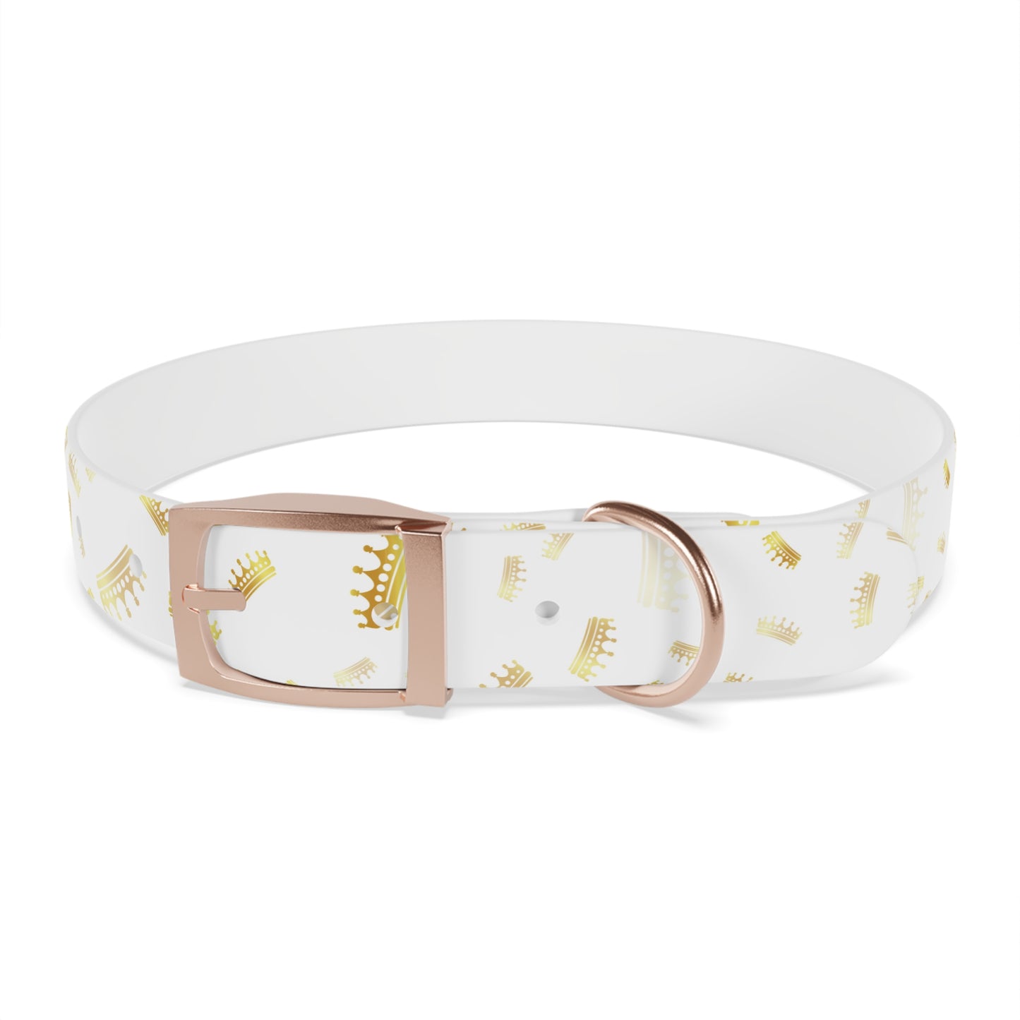 Gold Crown Pattern Dog Collar — Royal Pet Collar for Small & Large Dogs