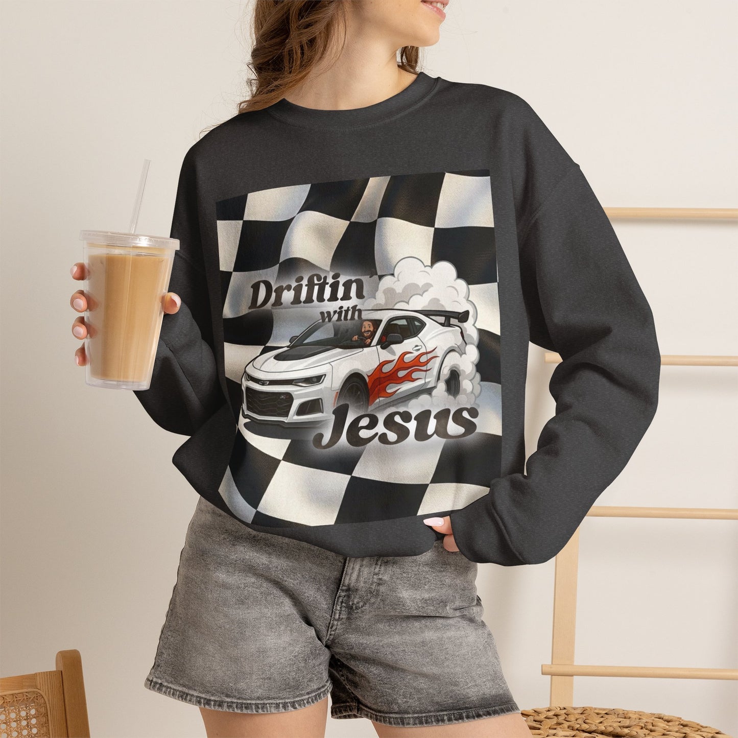 Drifting with Jesus Unisex Heavy Blend™ Crewneck Sweatshirt