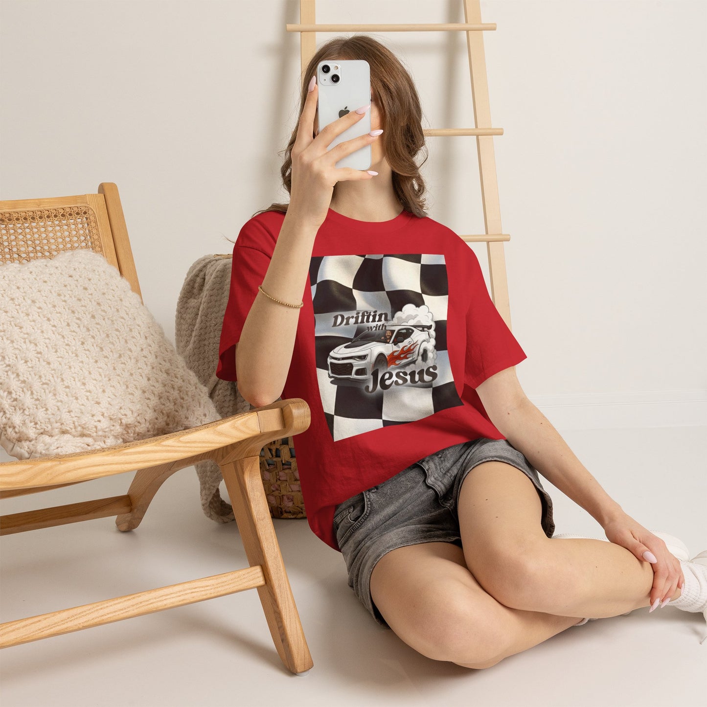 Driftin' with Jesus Tee — Christian Racing Graphic T-Shirt