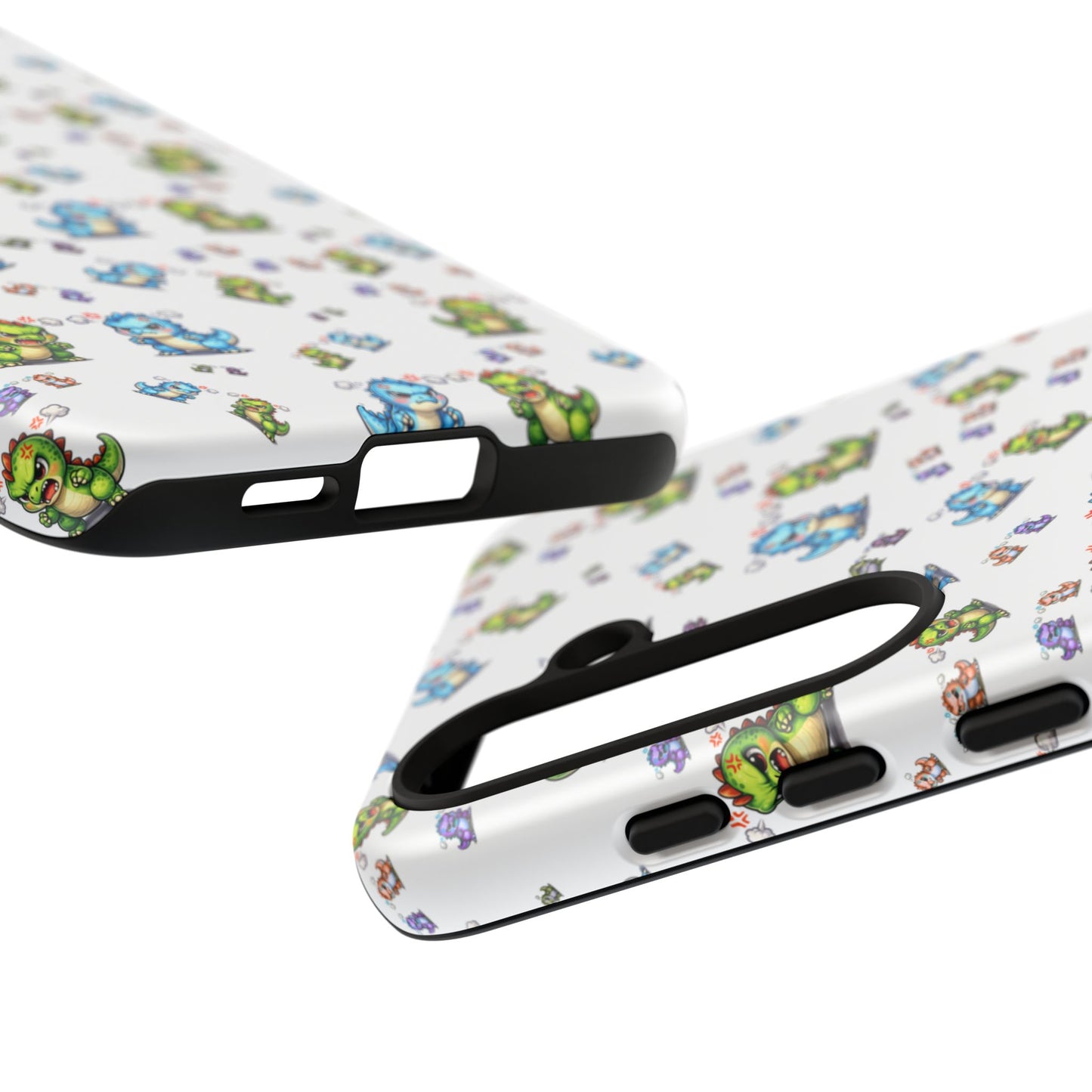 Cute Dino Pattern Phone Case — Playful Cartoon Dinosaur Tough Phone Cover