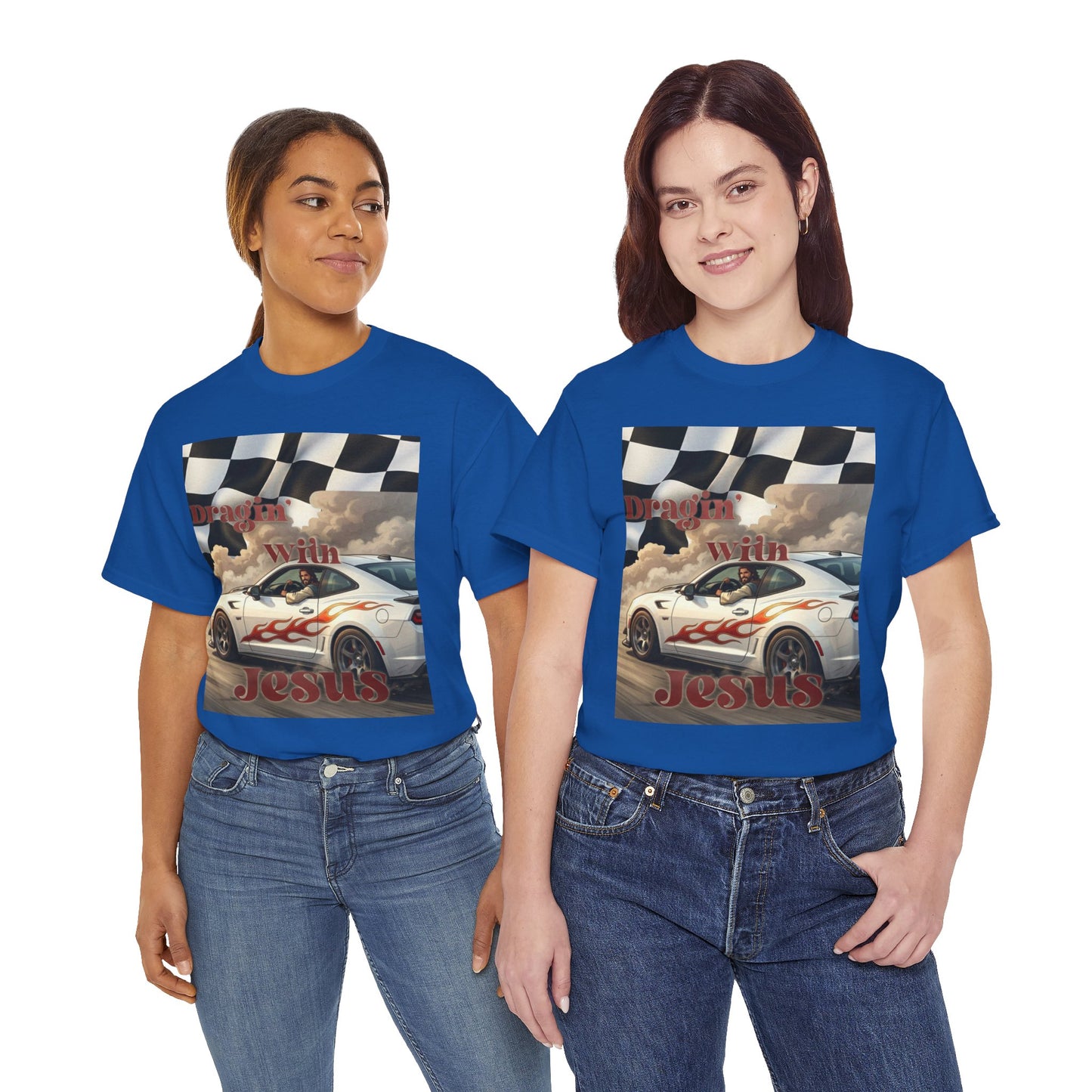 Racing With Jesus T-Shirt — Faith & Speed Graphic Tee