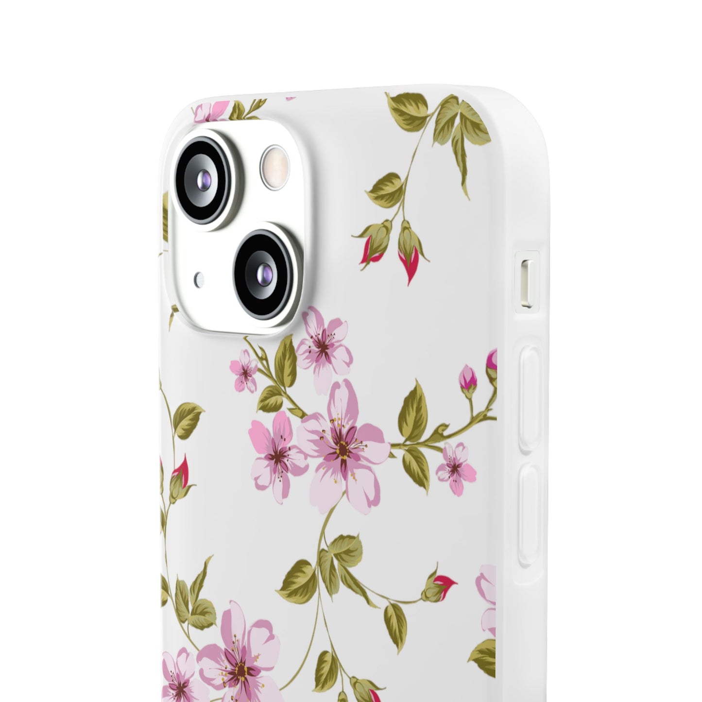 Floral Pink Blossom Flexi Case — Slim Protective Phone Case with Watercolor Cherry Blossom Design